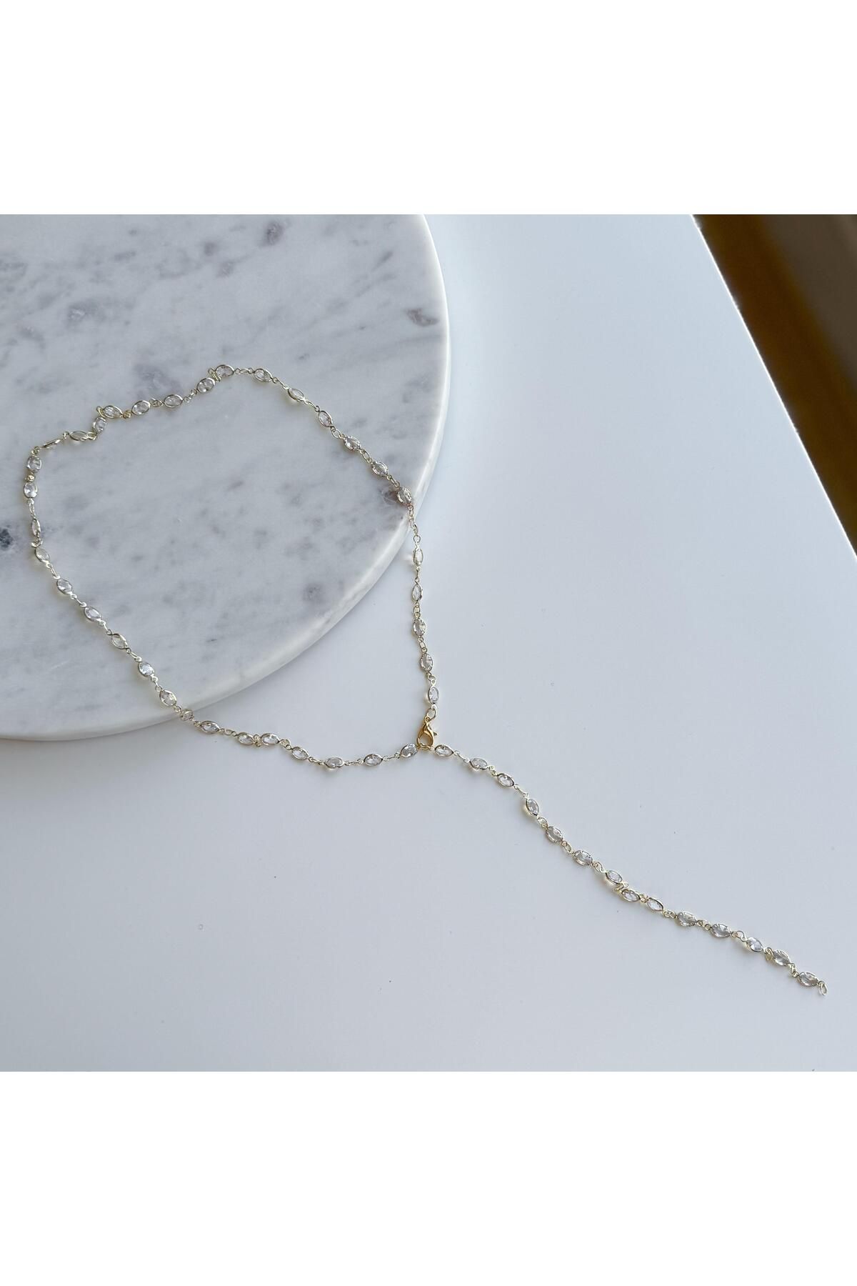 Venus Design Çelik Taşlı Y Kolye
