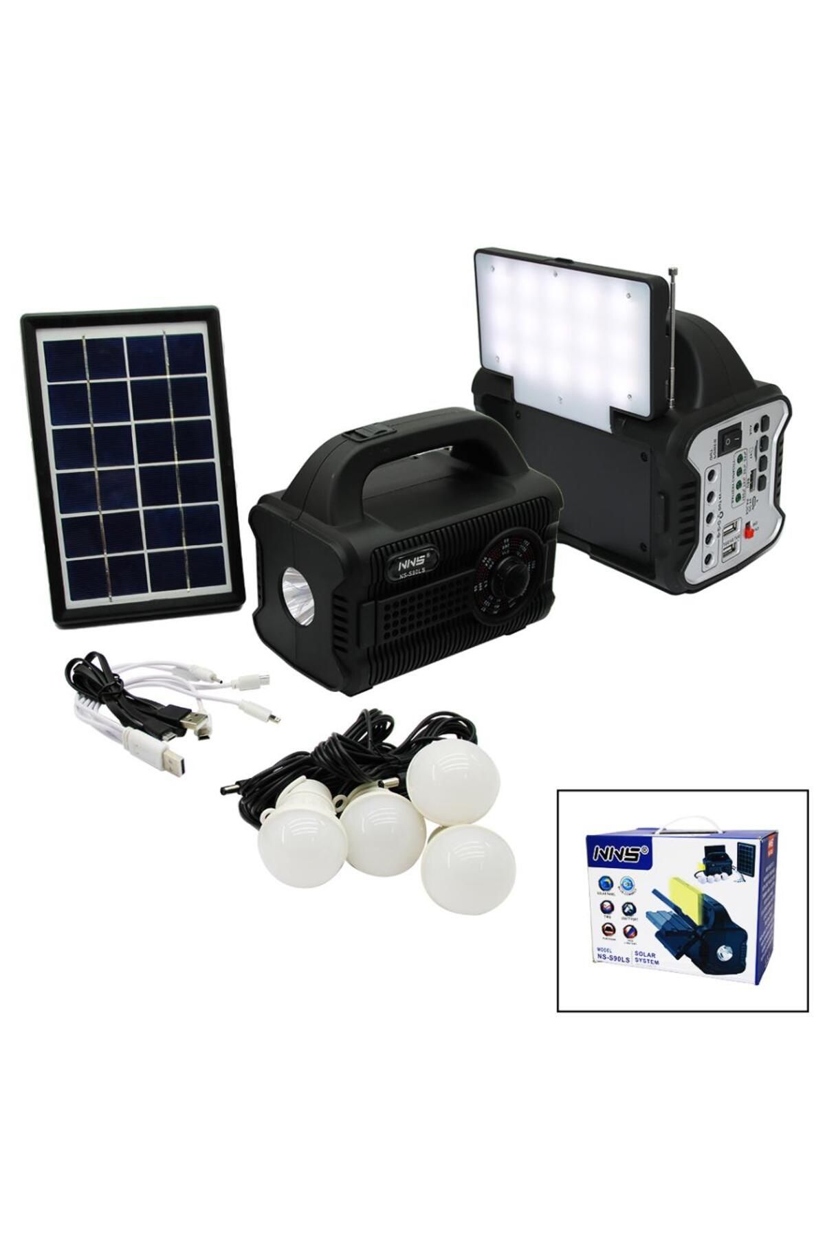 Aydoganticaret44 3IN1 - SOLAR 2İN1 SABİT+OYNAR BAŞLI EL FENERİ - RADYO - MP3 BLUETOOTH - USB/ TF POR