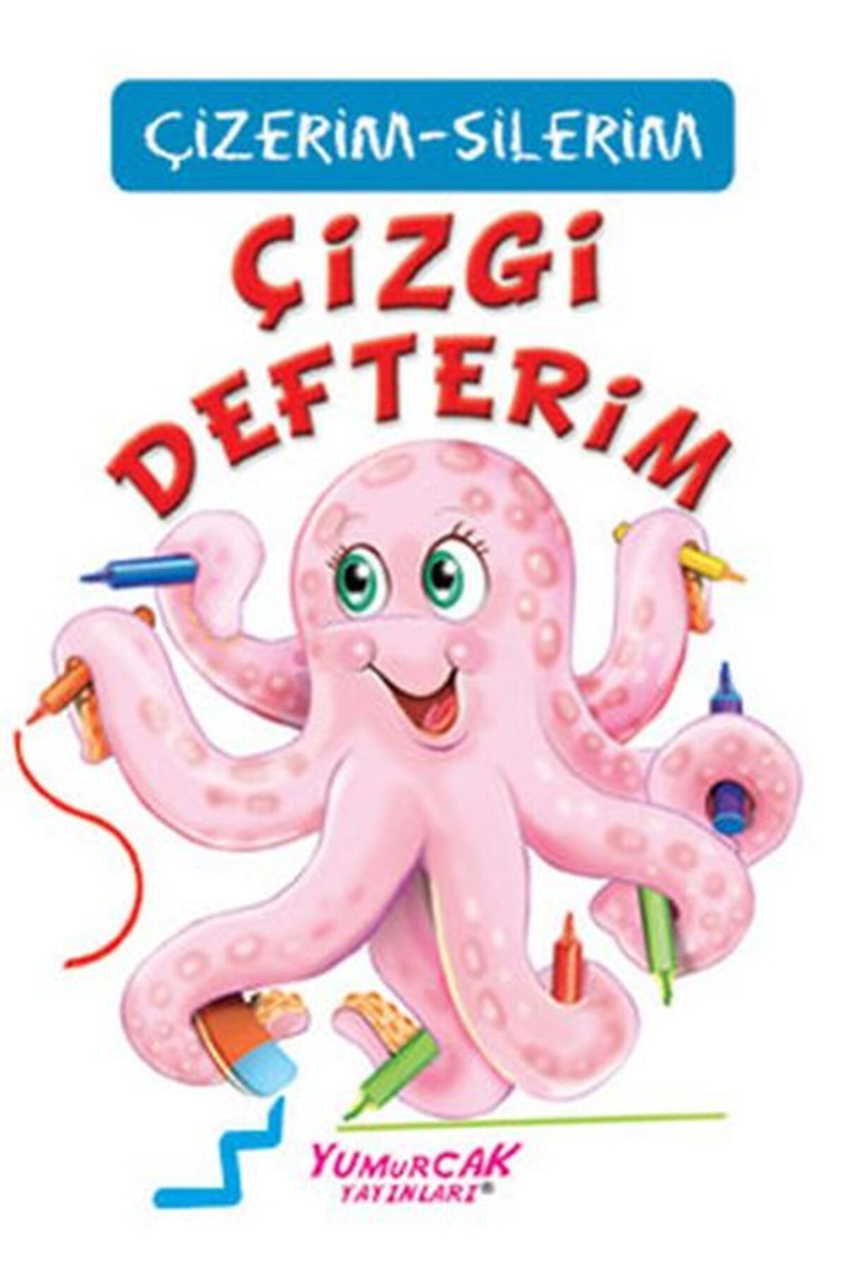 Yumurcak Yayınları Çizgi Defterim (Çizerim-Silerim) - Kalem Hediyeli