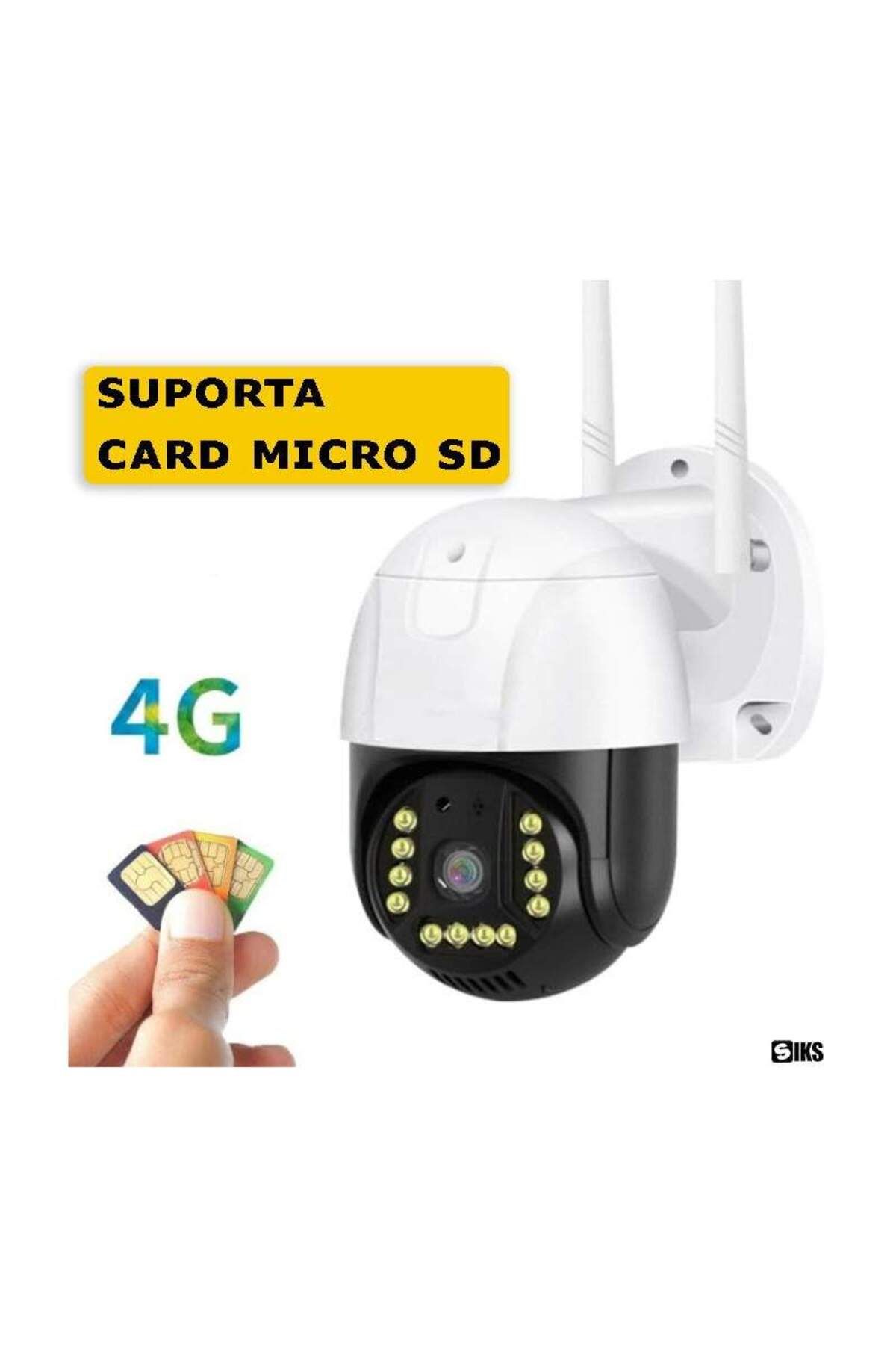 SIKS-Video Surveillance Camera, 4G SIM WIFI SIKS, 3 MP, 4X Zoom, LED Lights, Two-way Communication 4