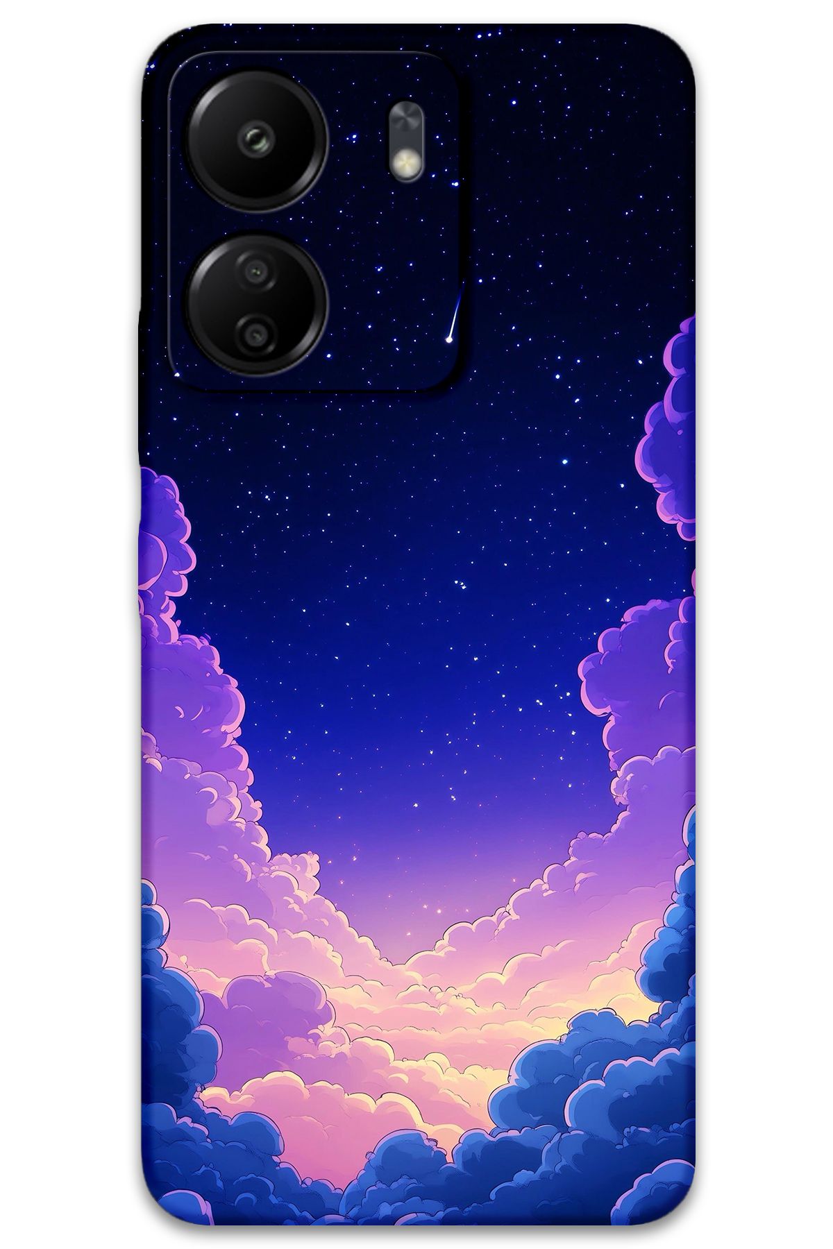 Gramaphone Xiaomi Redmi 13c Uyumlu Uzay Desenli Telefon Kılıfı + Ekran Koruyucu - 5867