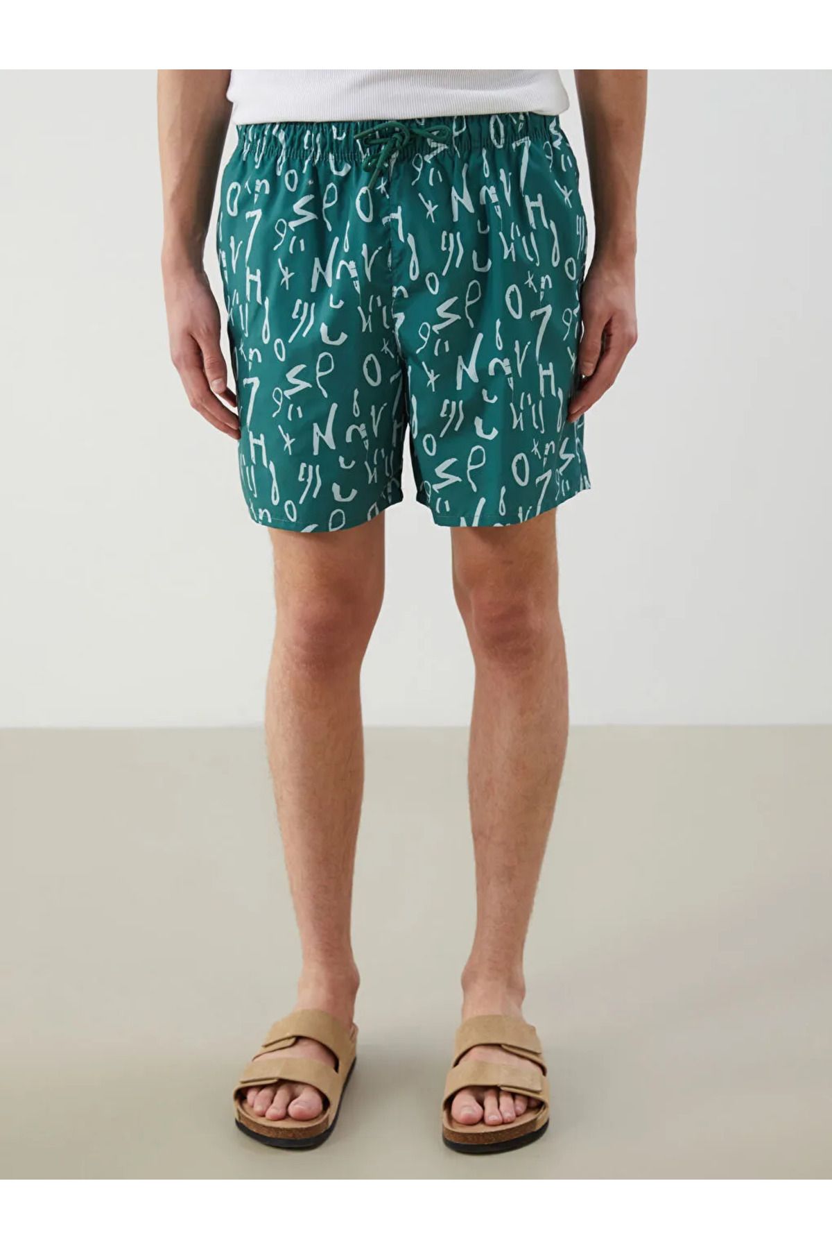 LC Waikiki-Xside Green Short Length Patterned Men's Swim Shorts 2