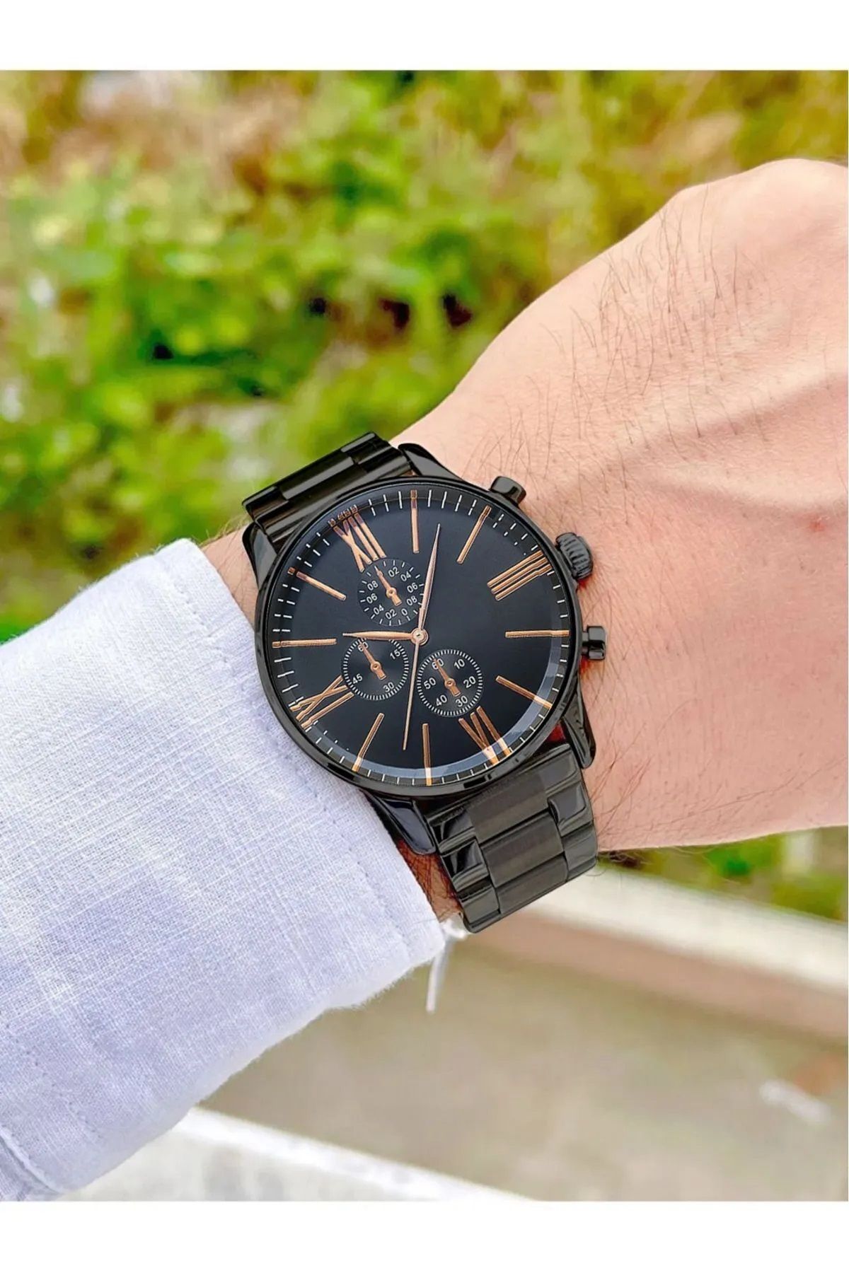 LOOQ Erkek Model Çelik Siyah Klasik Analog Kol Saati