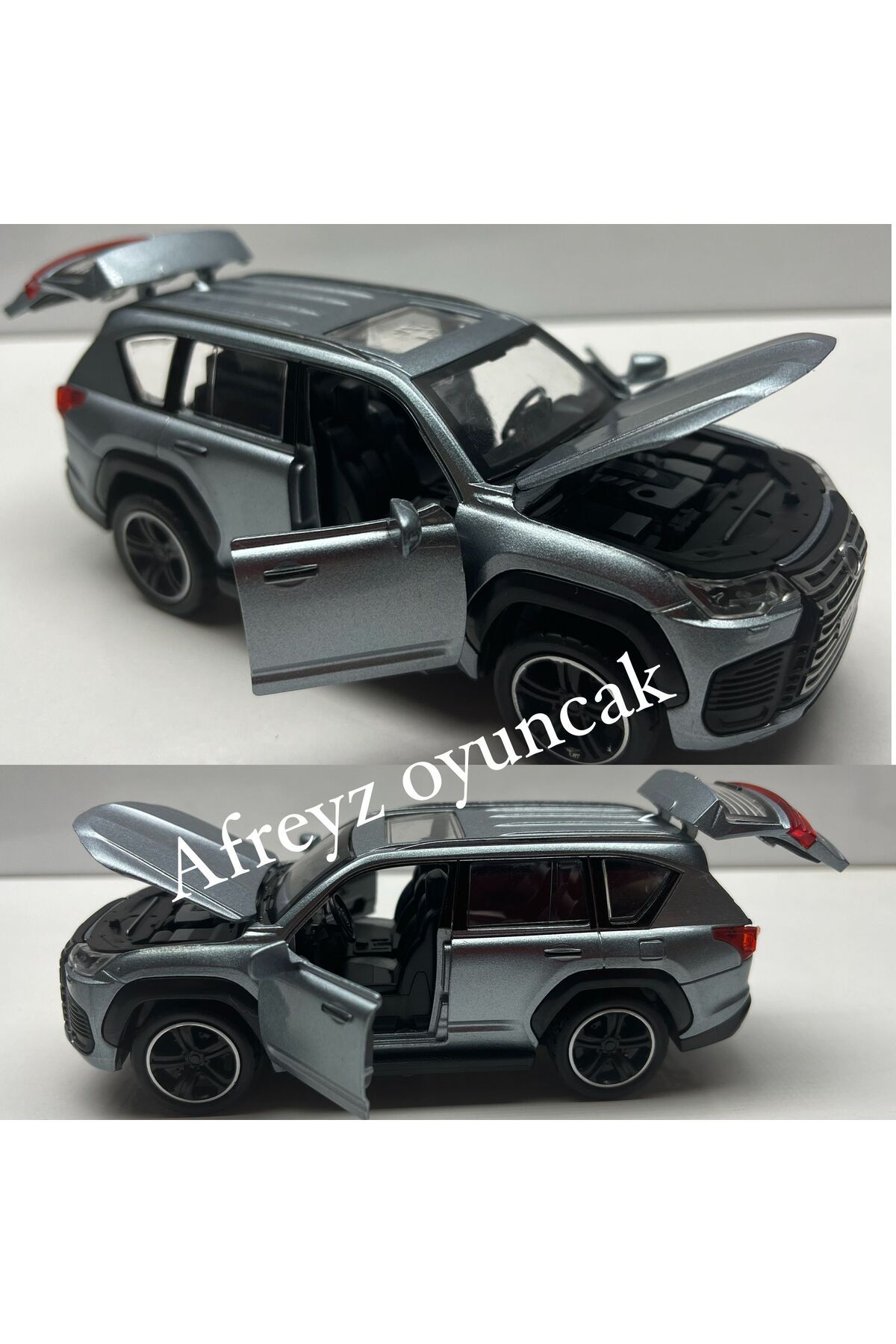 afreyz oyuncak Diecast,Metal Oyuncak Araba Lexus Jip Sesli Işıklı Çek Bırak Model Araba 1:32 Ölçek Araba
