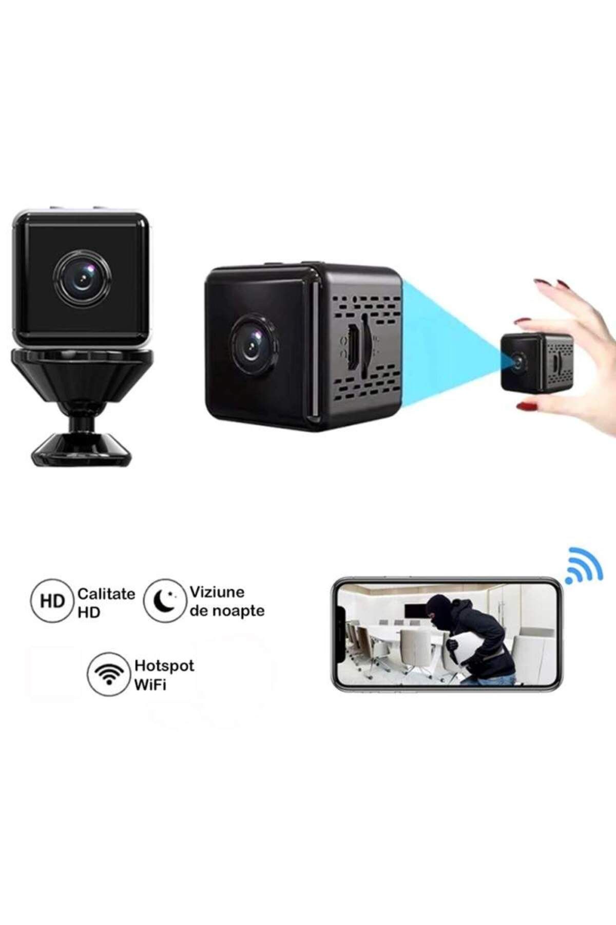 SIKS-Mini Spy Camera SIKS, Spy Device With Video Camera and Microphone, WIFI, 1080P HD, Live Broadcast 6