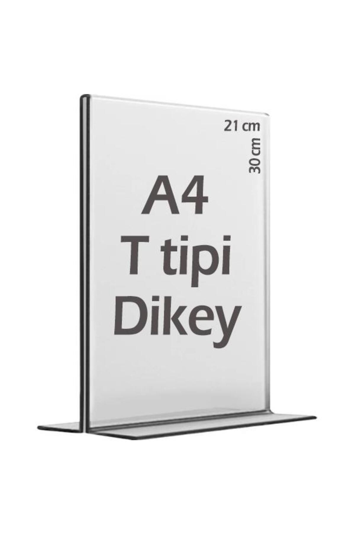 Bestekran 21x30 A4 T Tipi Dikey Şeffaf Föylük Menü Etiket Fotoğraflık Kafe Restorant stand fuar ofis sergileme