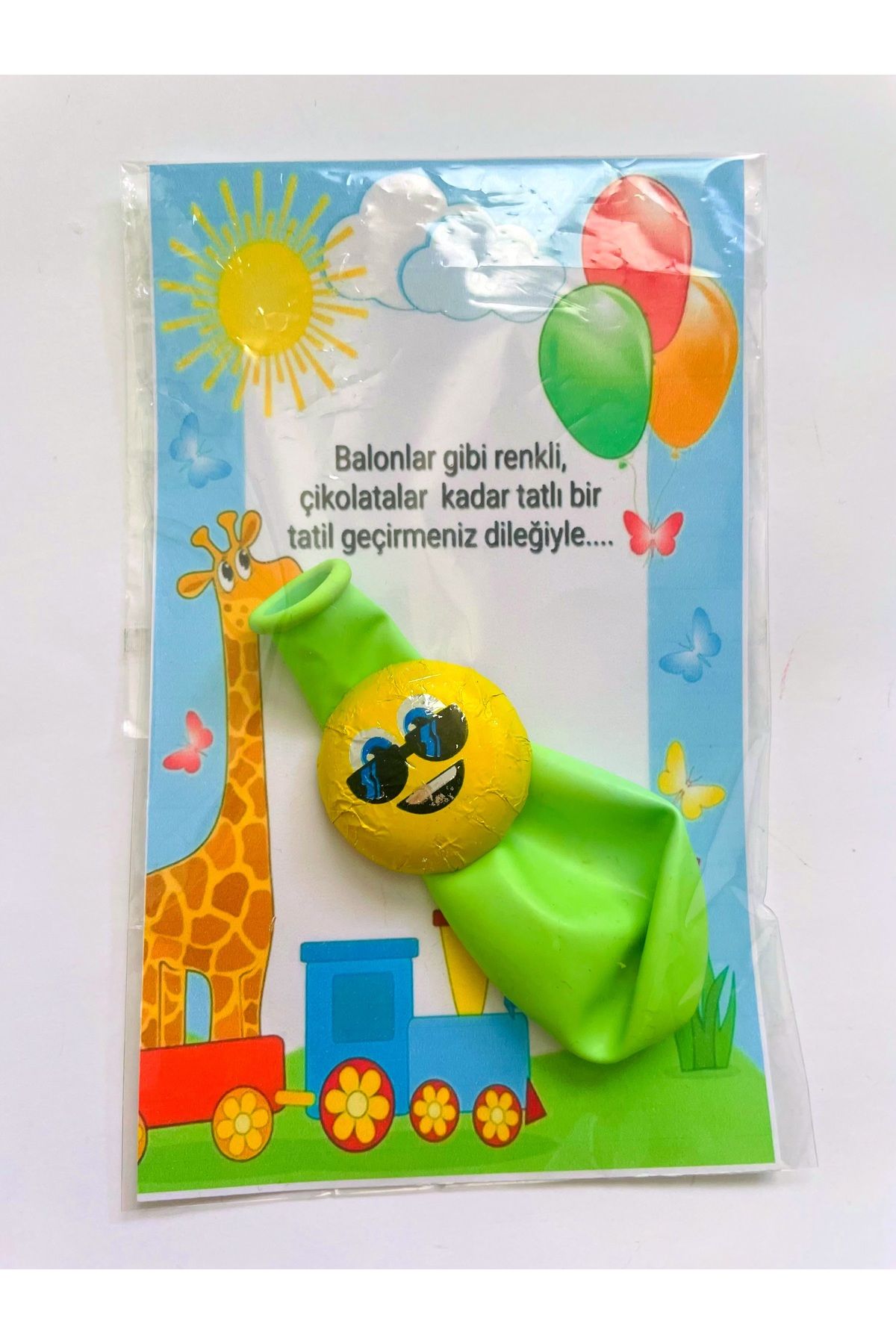 Hanne Gift Box HANNE GİFT BOX 1 adet balonlu ve emoji çikolatalı karne hediyesi