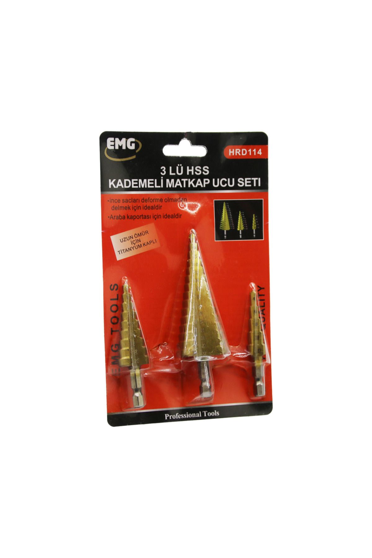 Aydoganticaret44 3 PARÇA HSS KADEMELİ MATKAP UCU SET