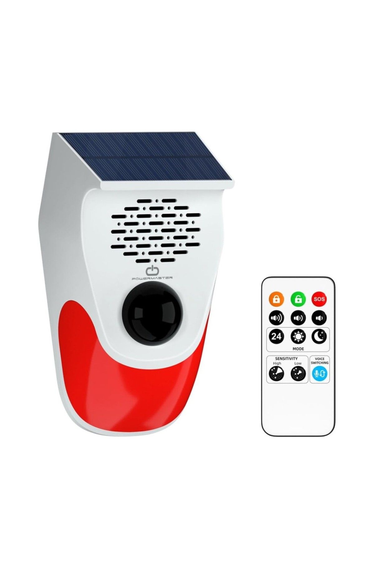 Aydoganticaret44 KUMANDALI SOLAR SESLİ IŞIKLI 120DB ALARM SİSTEMİ