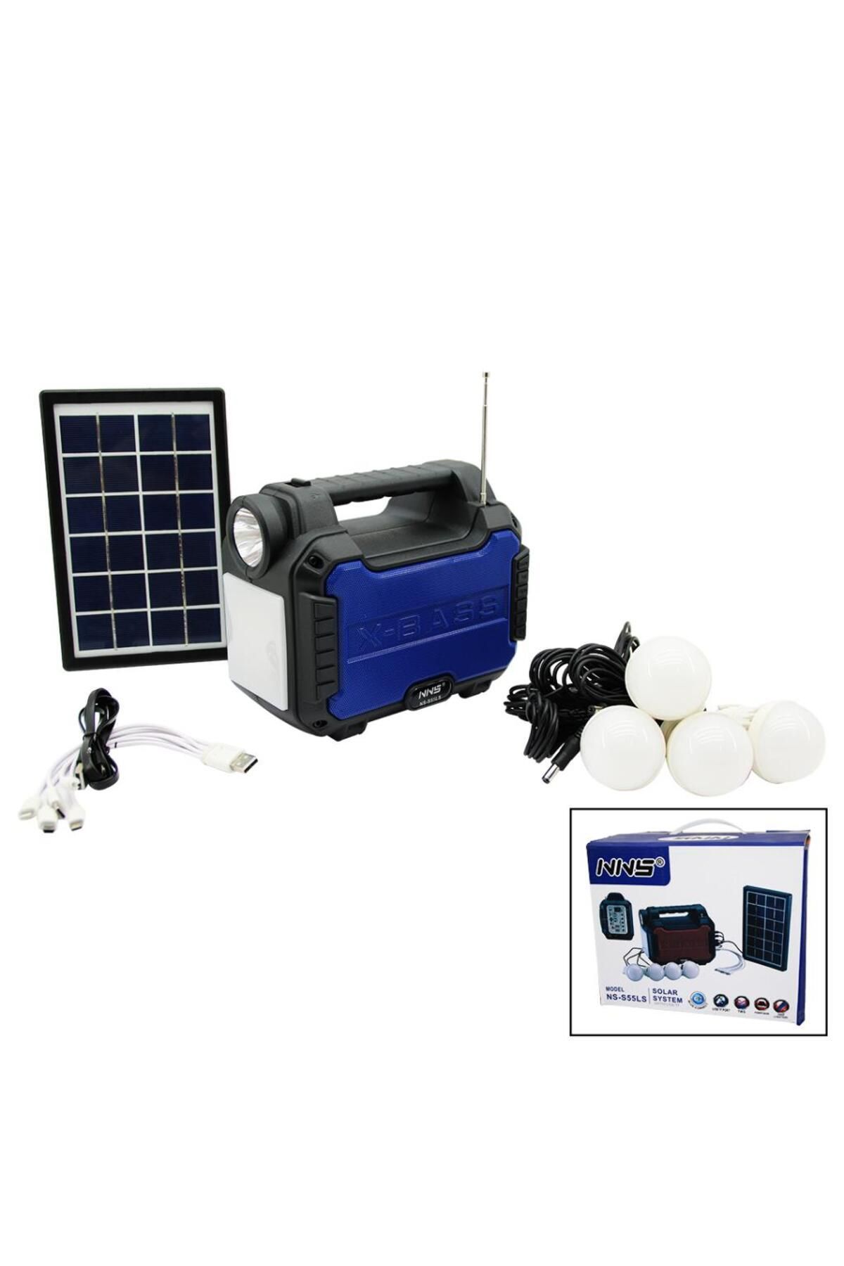 Aydoganticaret44 3IN1 - SOLAR 2İN1 SABİT EL FENERİ - RADYO - MP3 BLUETOOTH - USB/ TF PORT - 4 PARÇA