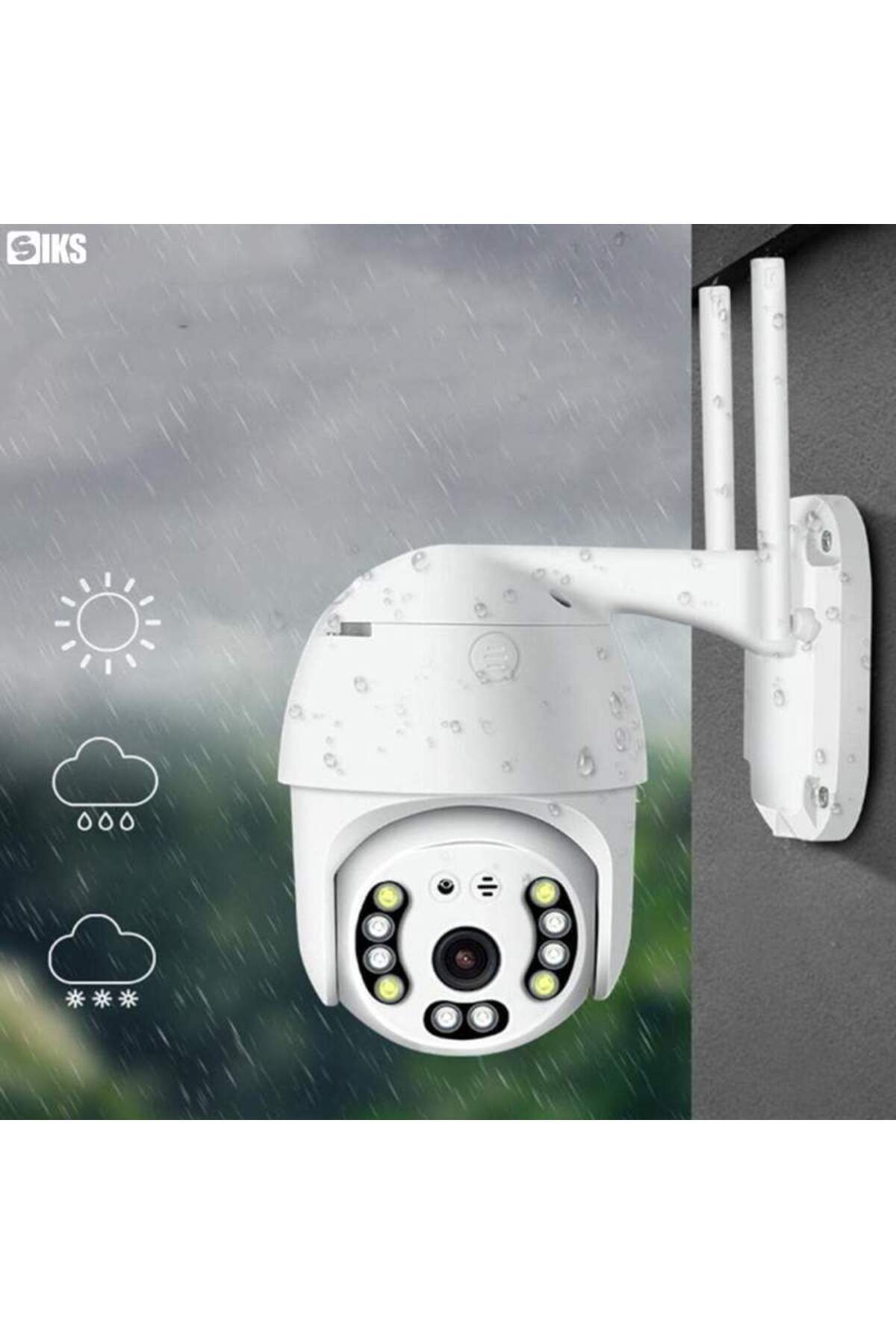 SIKS-WIFI Video Surveillance Camera, 8 MP, 4 X Zoom, Rotation, LED Lights, Two-way Communication 2