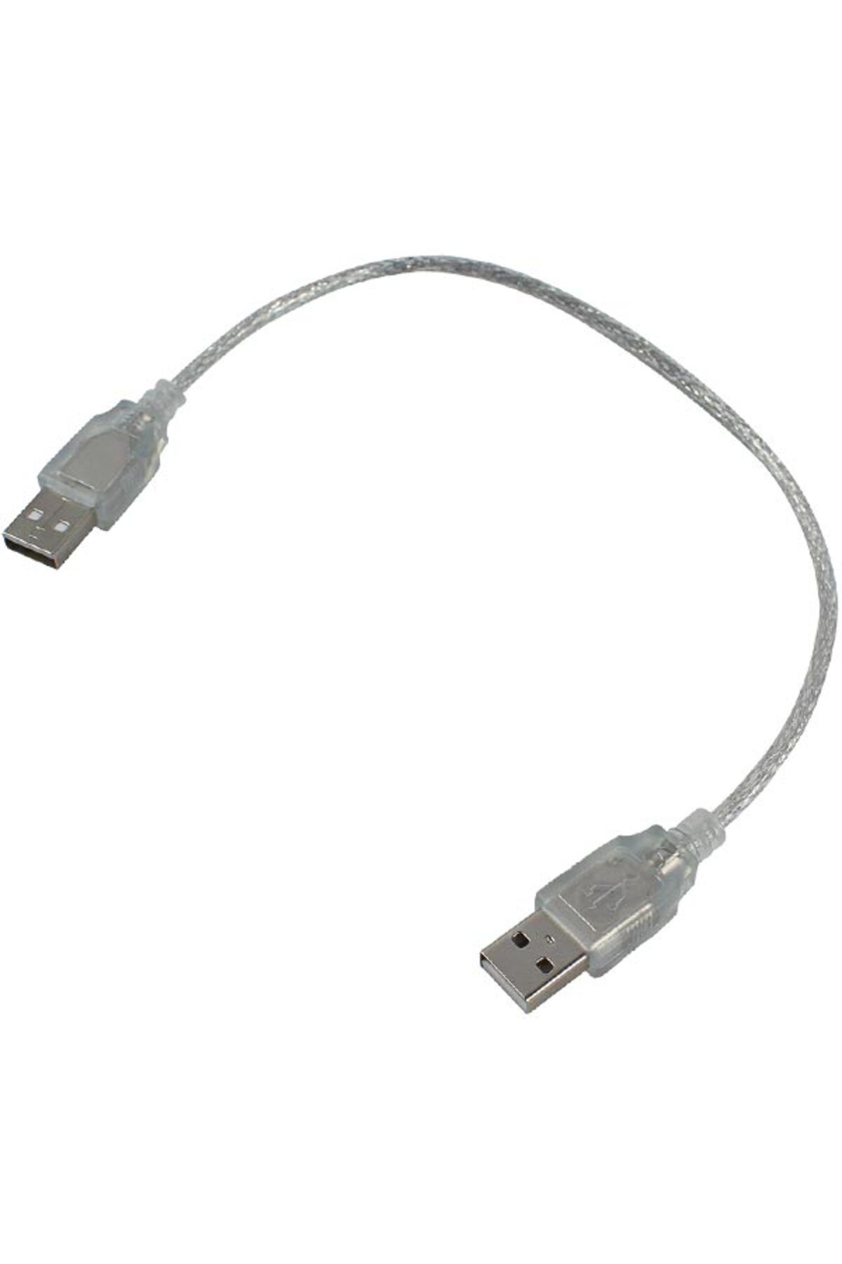 Aydoganticaret44 USB ERKEK-ERKEK KABLO 40 CM ŞEFFAF