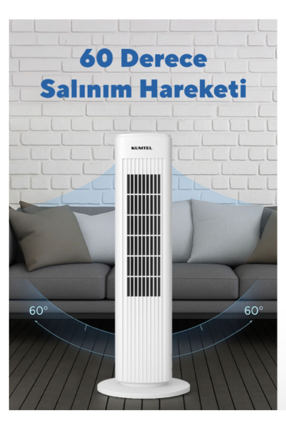 Kumel KTF-258W Kule Vantilatör Beyaz
