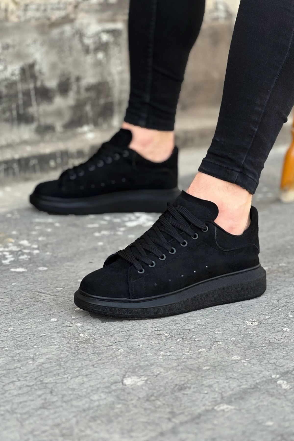 Fashi10 WG096 Kömür Süet Günlük Erkek Casual Ayakkabı