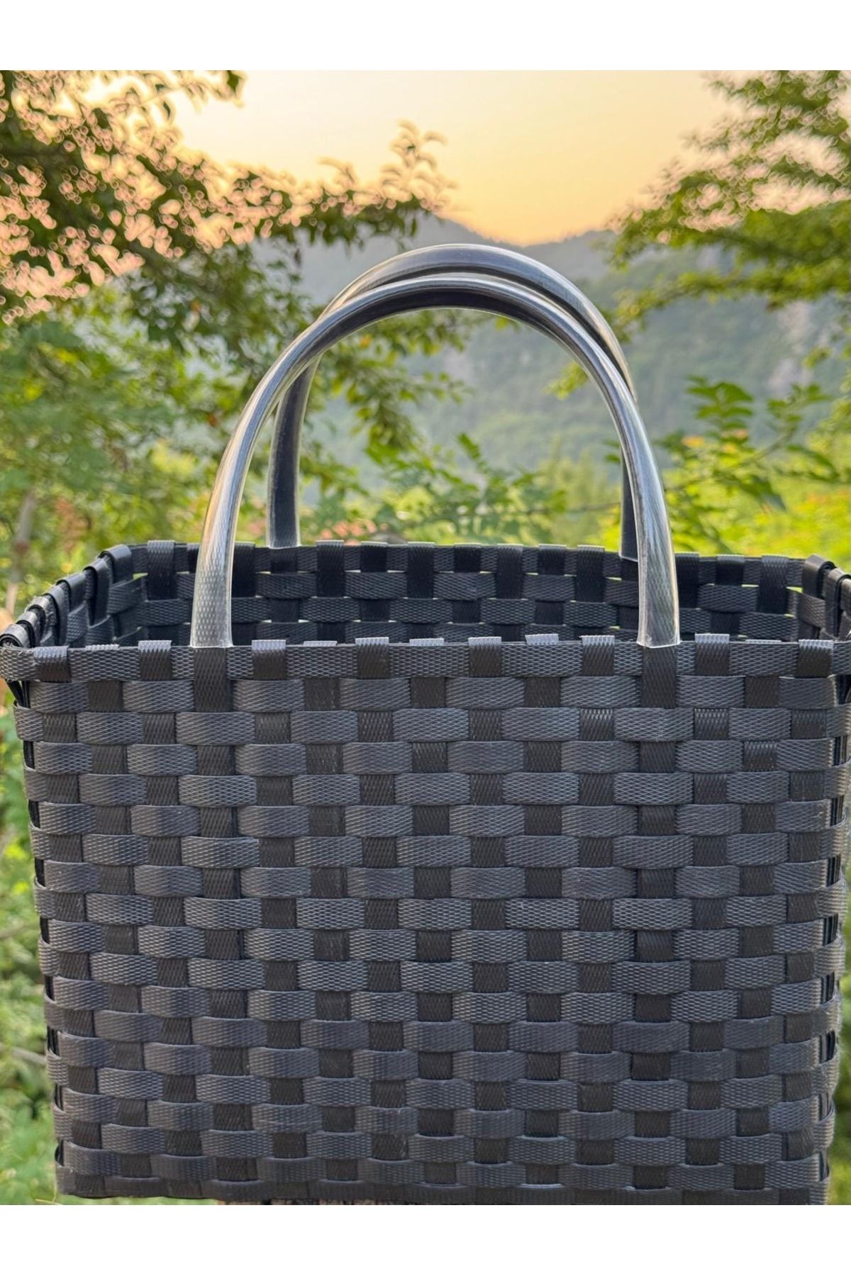 Dia Plastık Örme piknik plaj çantası