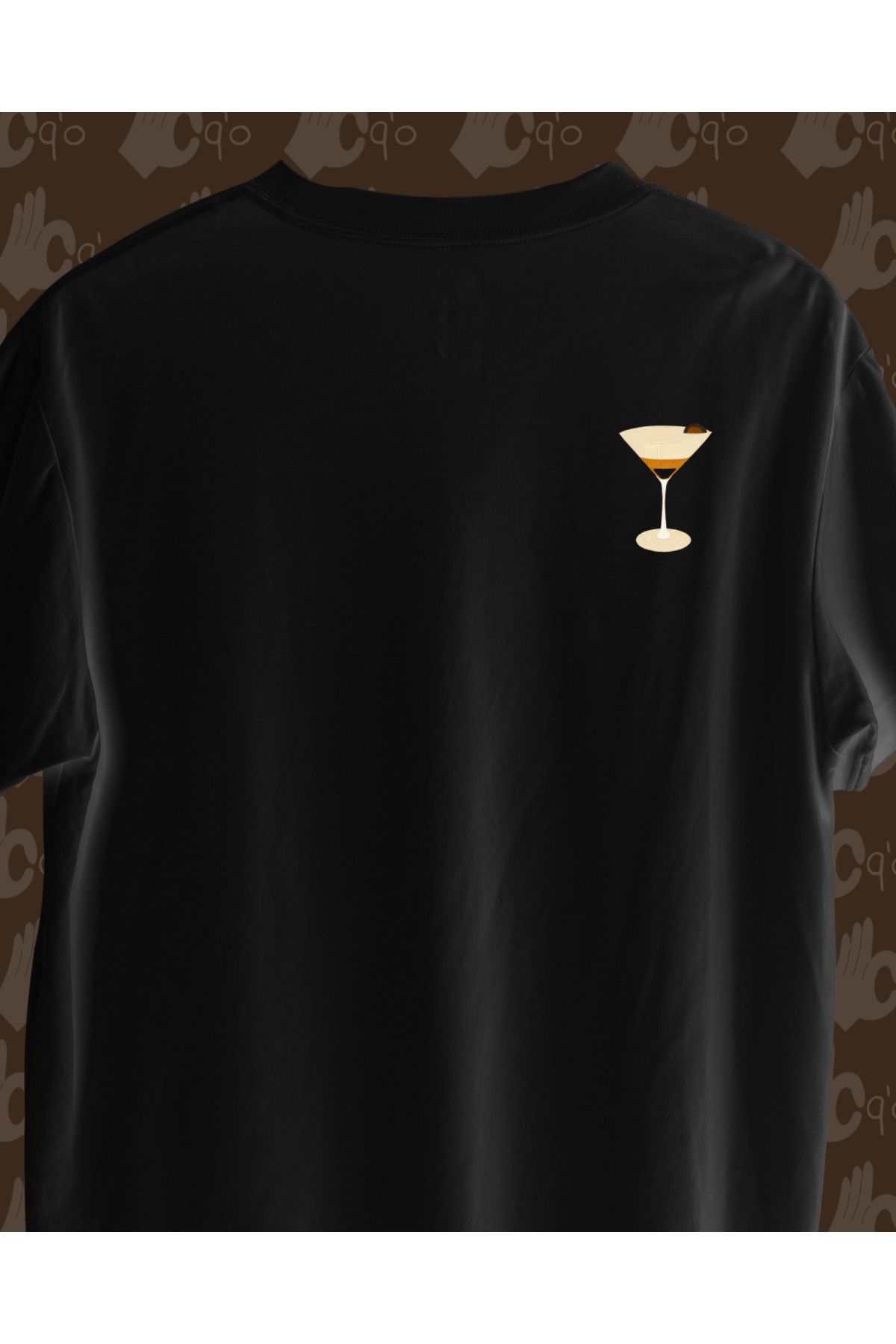 oq'o Espresso Martini - Nakışlı Basic T-shirt