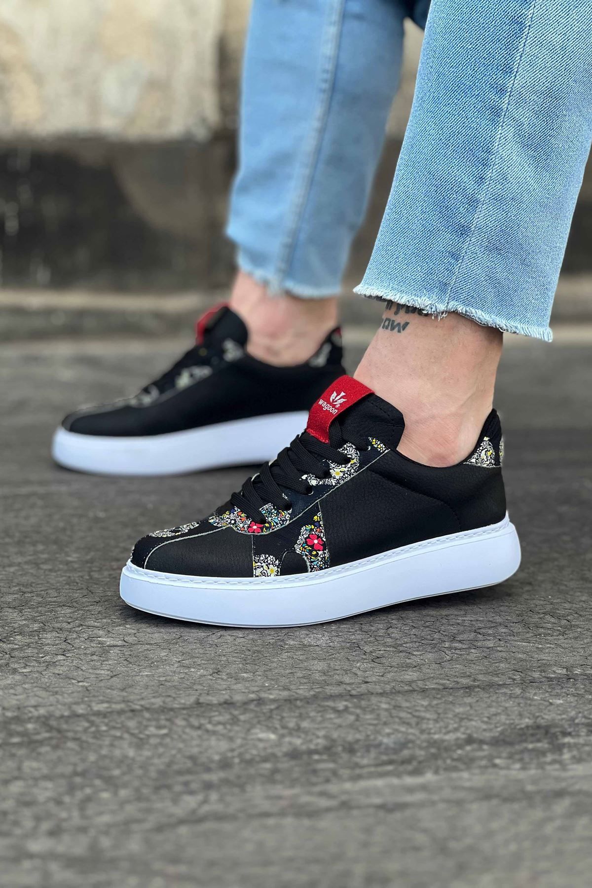 Fashi10 WG040 Siyah Kurukafa Erkek Casual Ayakkabı