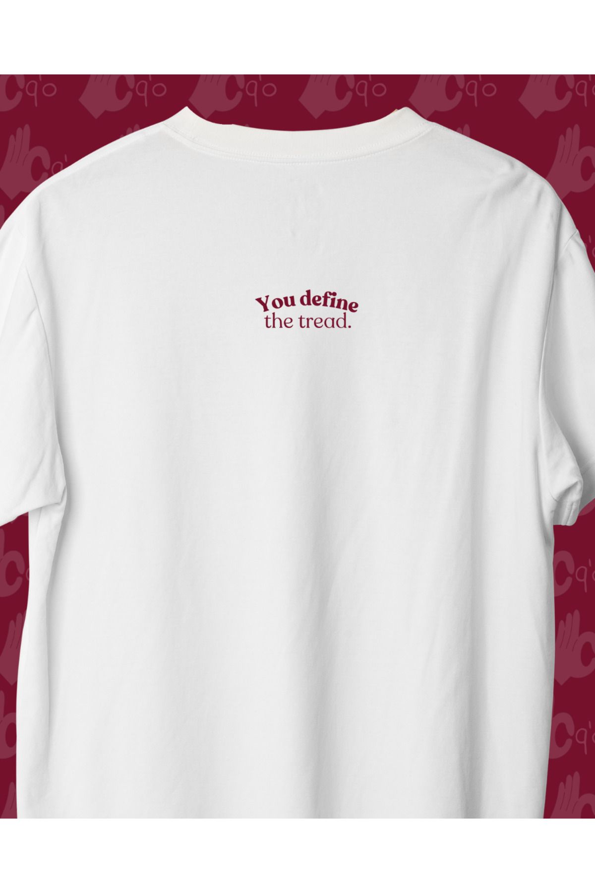 oq'o You define the thread - Nakışlı Basic T-Shirt