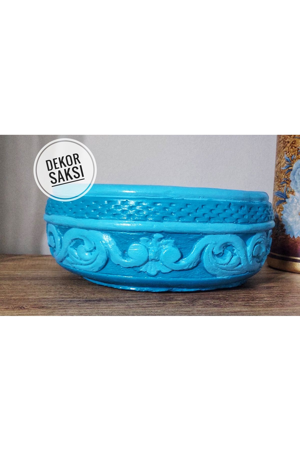 Gold Garden KOPYA - Beton Saksı Sukulent Bonzai Aranjman Teraryum Çiçek Saksısı 19x8cm