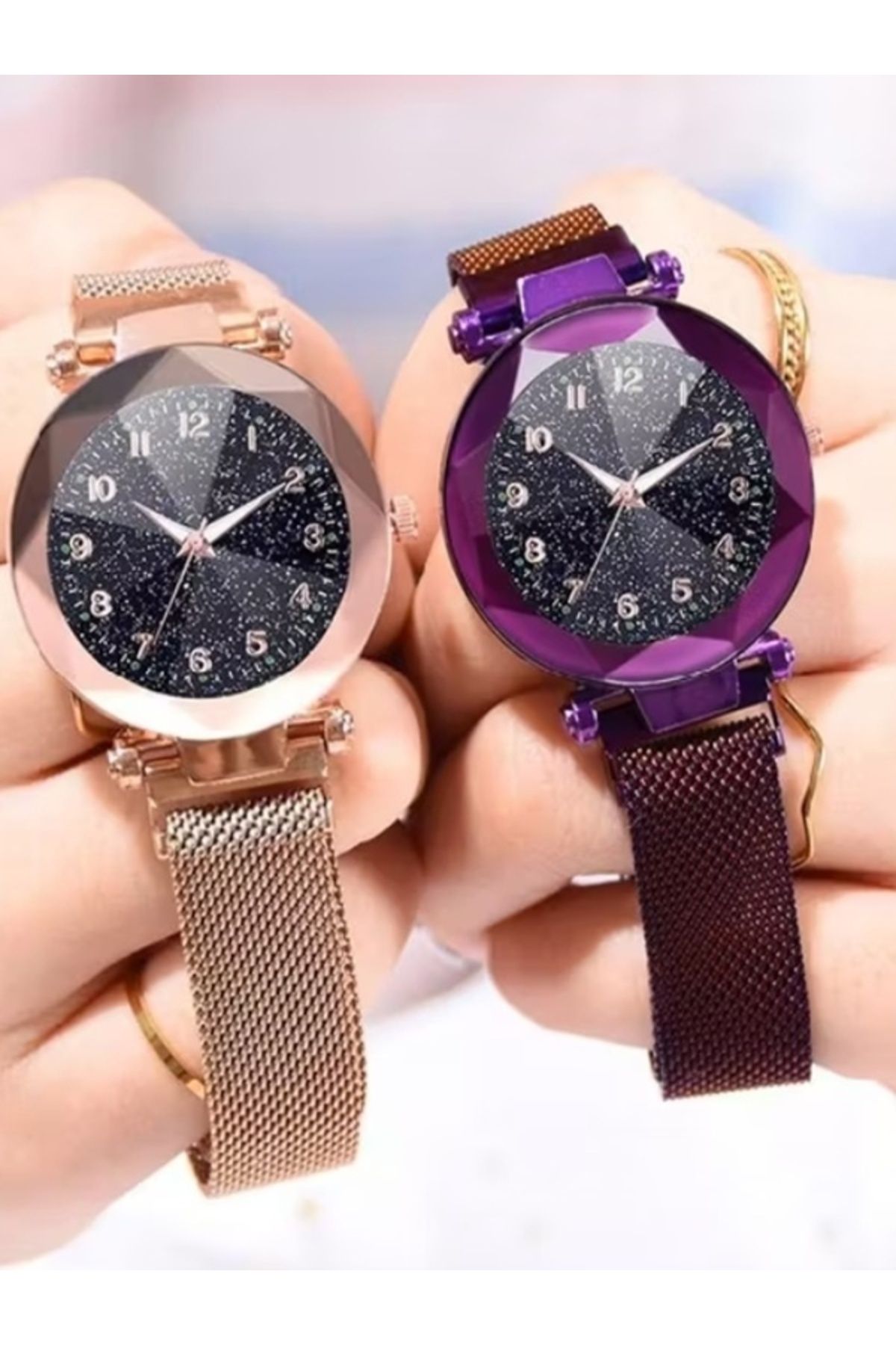 Shisa Jewel Kadınlar için mor moda saati(03)