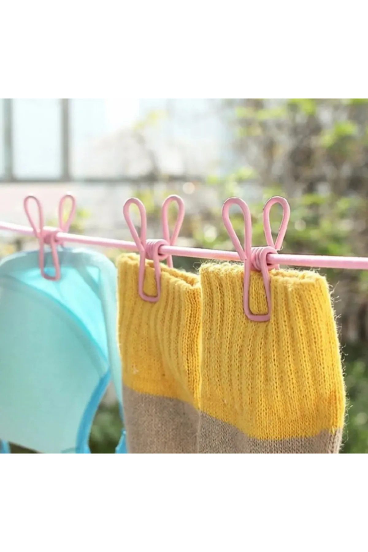 Shopyzone Taşınabilir Pratik Mandallı Çamaşır İpi