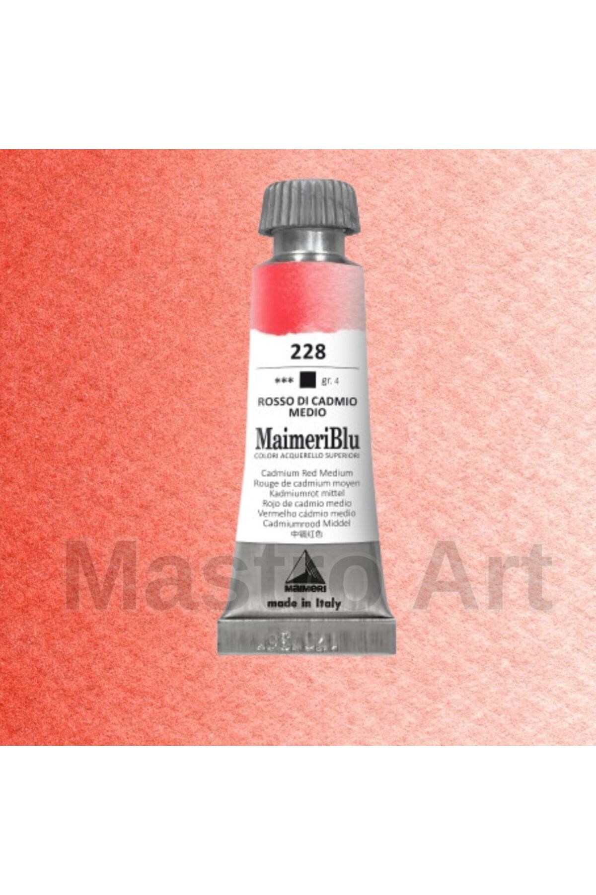 Maimeri Blu Pro Tüp Sulu Boya 12 ml S4 228 Cadmium Red Medium