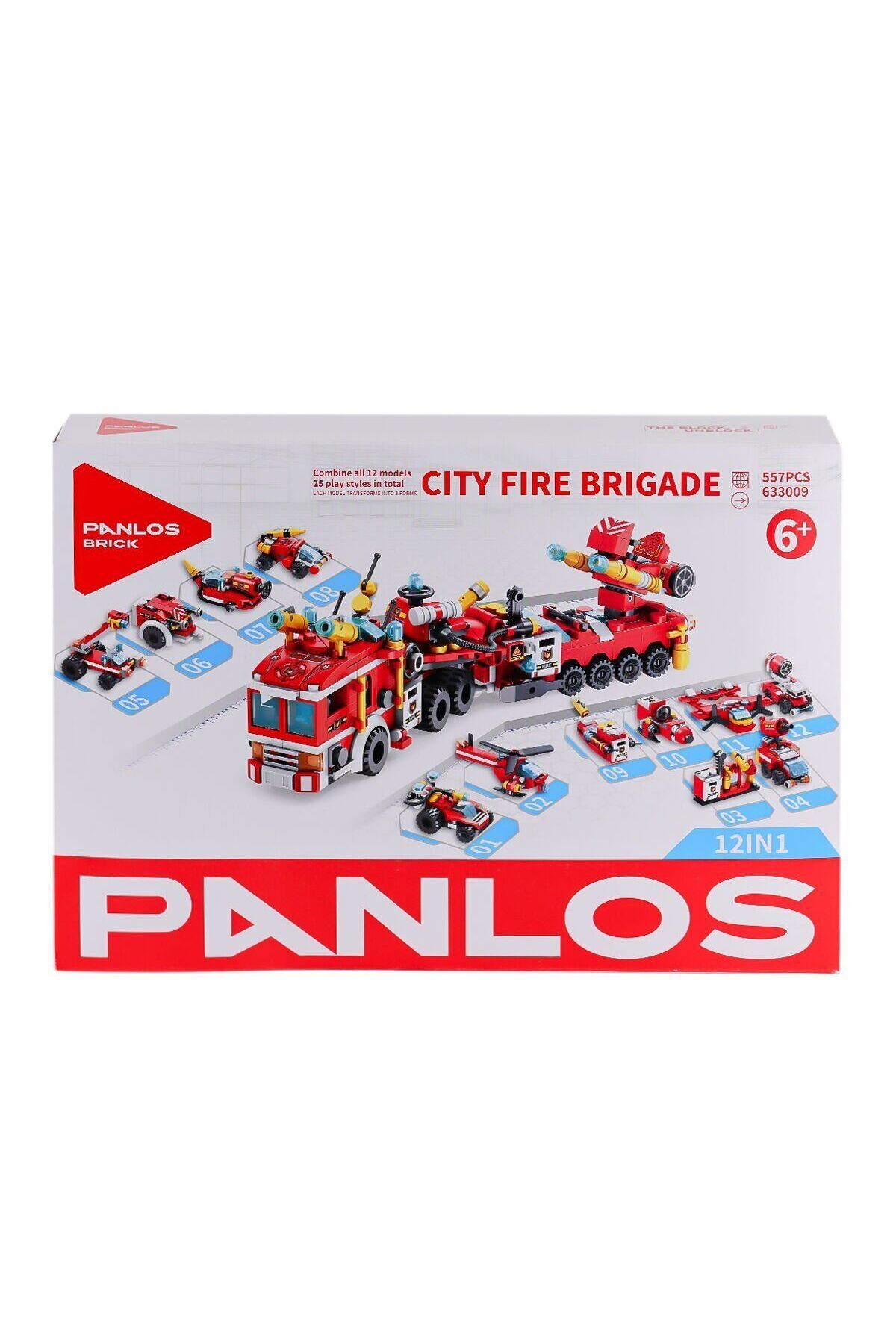swilex P633009 Panlos Şehir İtfaiyesi 557 Parça Blok Seti -Vagon life