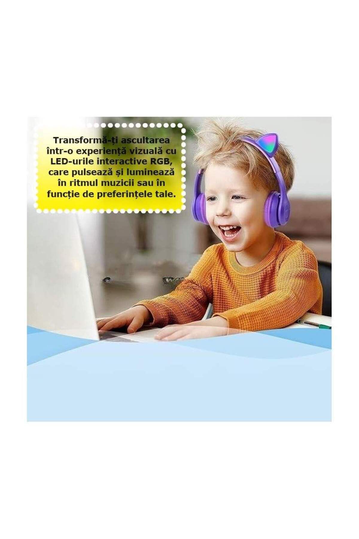 SIKS-Wireless Cat Ear Headphones, Foldable, P47, Bluetooth Version 5.0, Interactive Rgb Leds 5