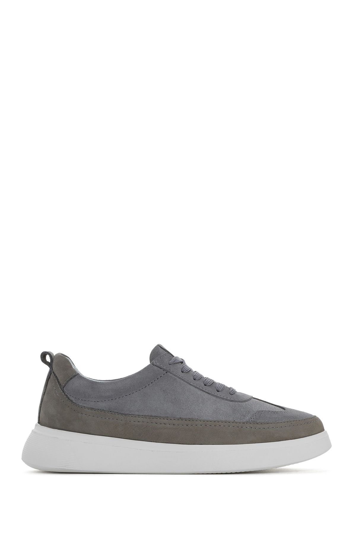 Derimod Erkek Gri Bağcıklı Kalın Tabanlı Deri Sneaker 25SFD700214