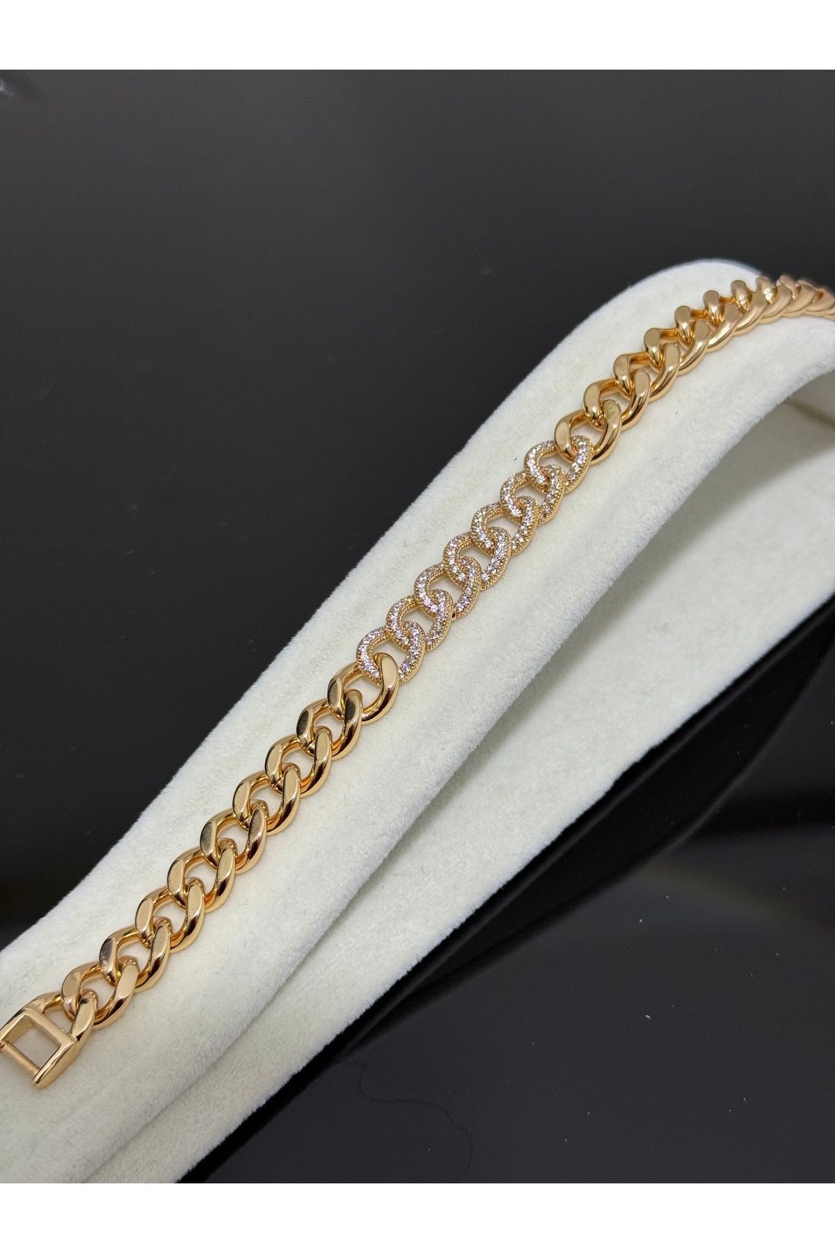 XUPING JEWELRY 316L halkalı zirkon taşlı çelik bileklik paslanmaz kararmaz