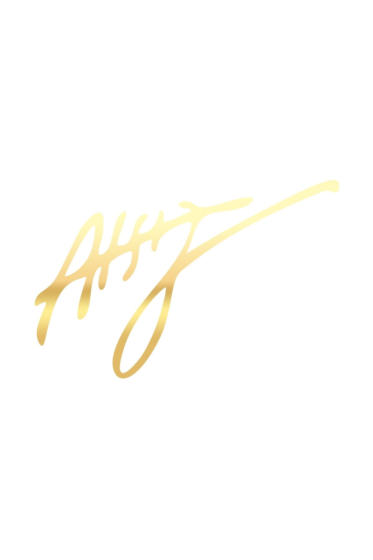 Reysa Tasarım Nihal Atsız İmza Araba Sticker 17x17 Cm Gold