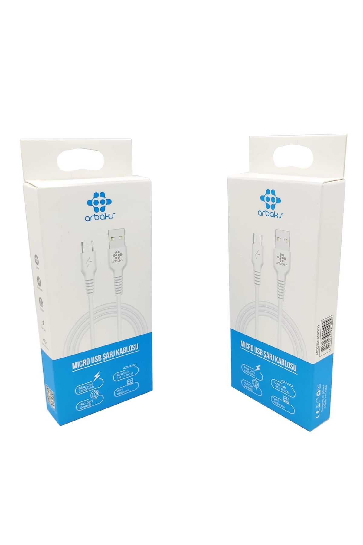 onlinebutik Micro 2400 Mah 1M Usb Şarj Kablosu Arbaks ARB100(RENKLİ)
