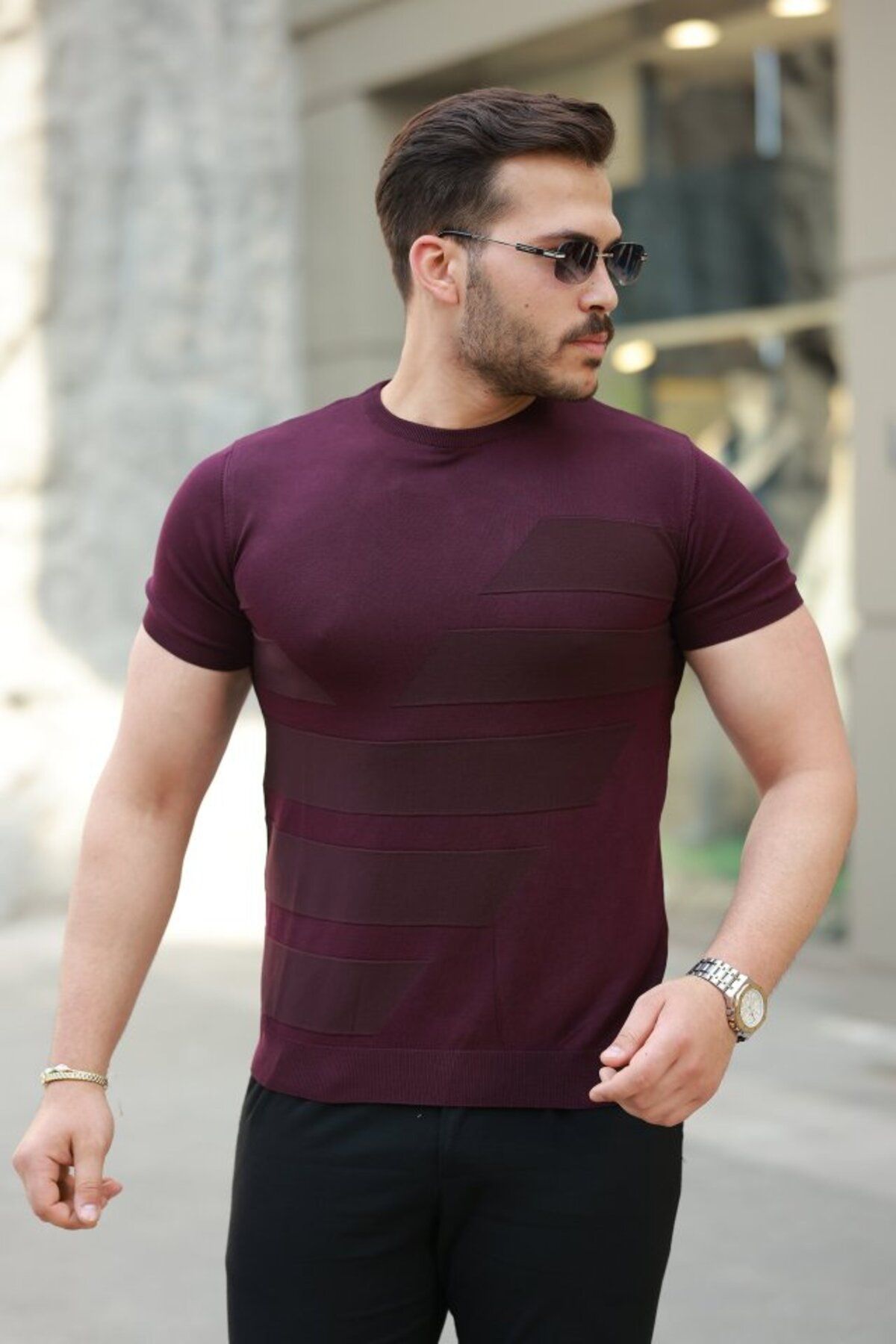 Arben Boutique Erkek Bisiklet Yaka Kısa Kollu Tişört