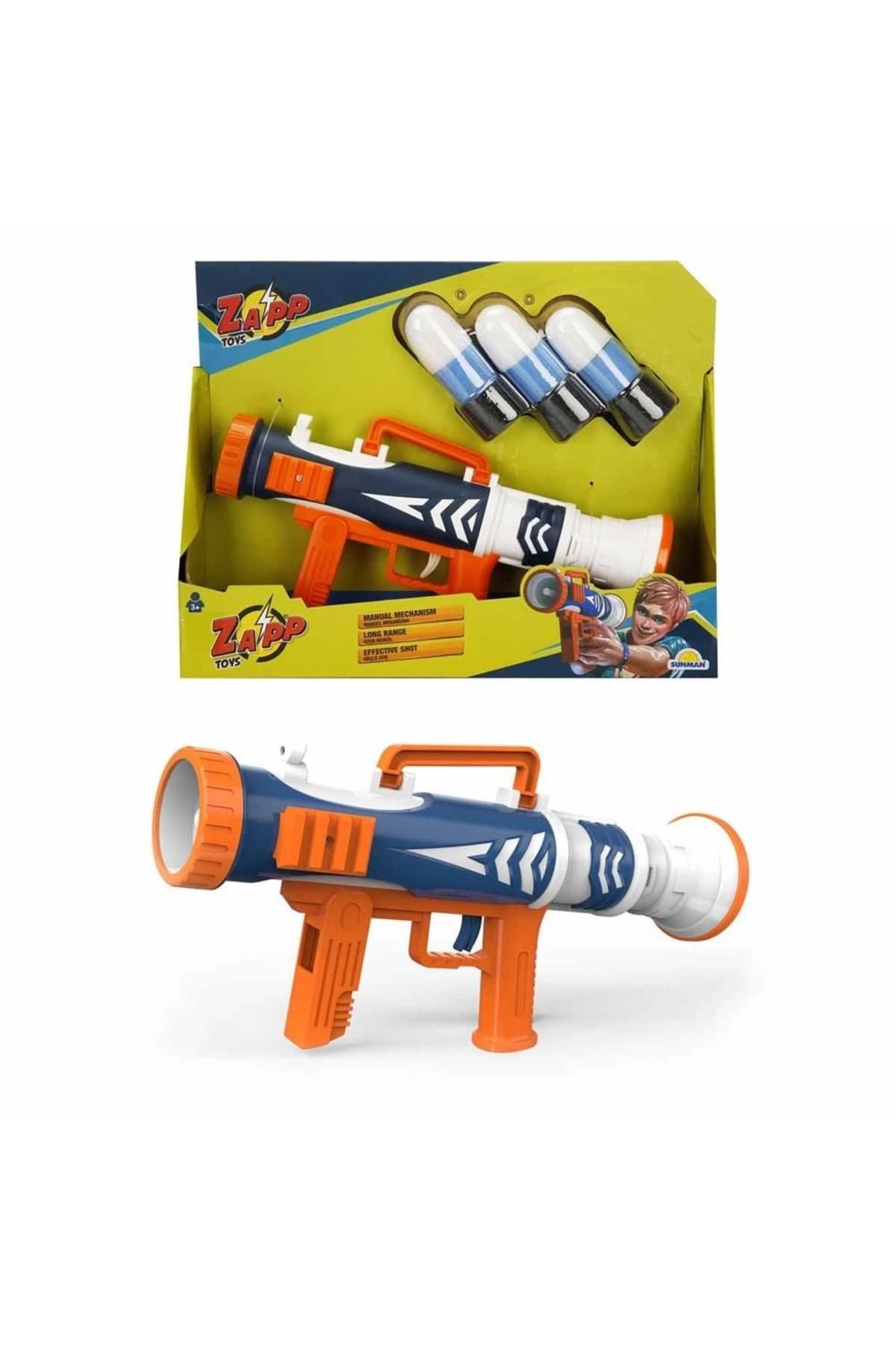 gizmurstore Zapp Toys Victory 3 Mermili Sünger Dart Atan Silah 25 cm