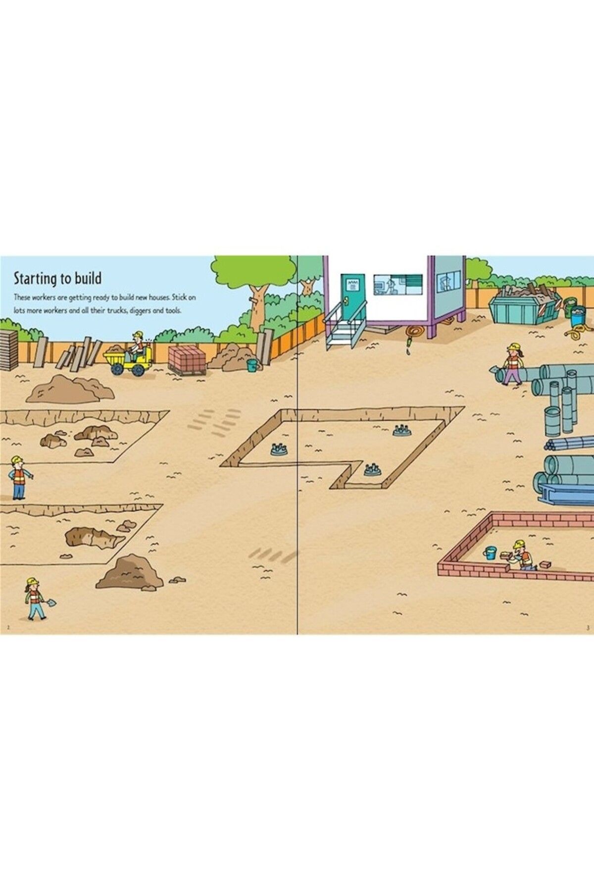 Usborne-First Sticker Building Sites - Carte Usborne (3+) 3