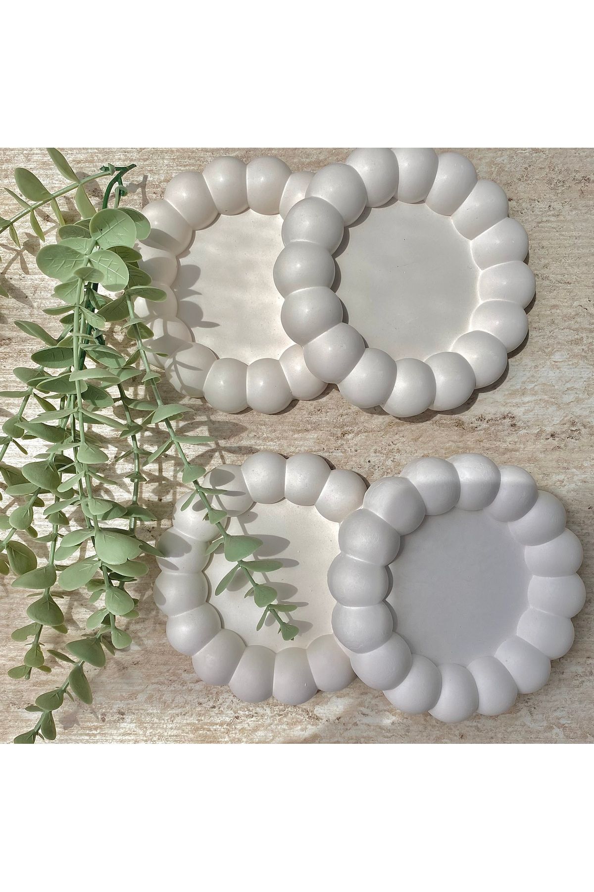 bliss store Bubble tabak, 4lü fincan tabağı, takı tabağı, çekim tabağı,bardak altlığı