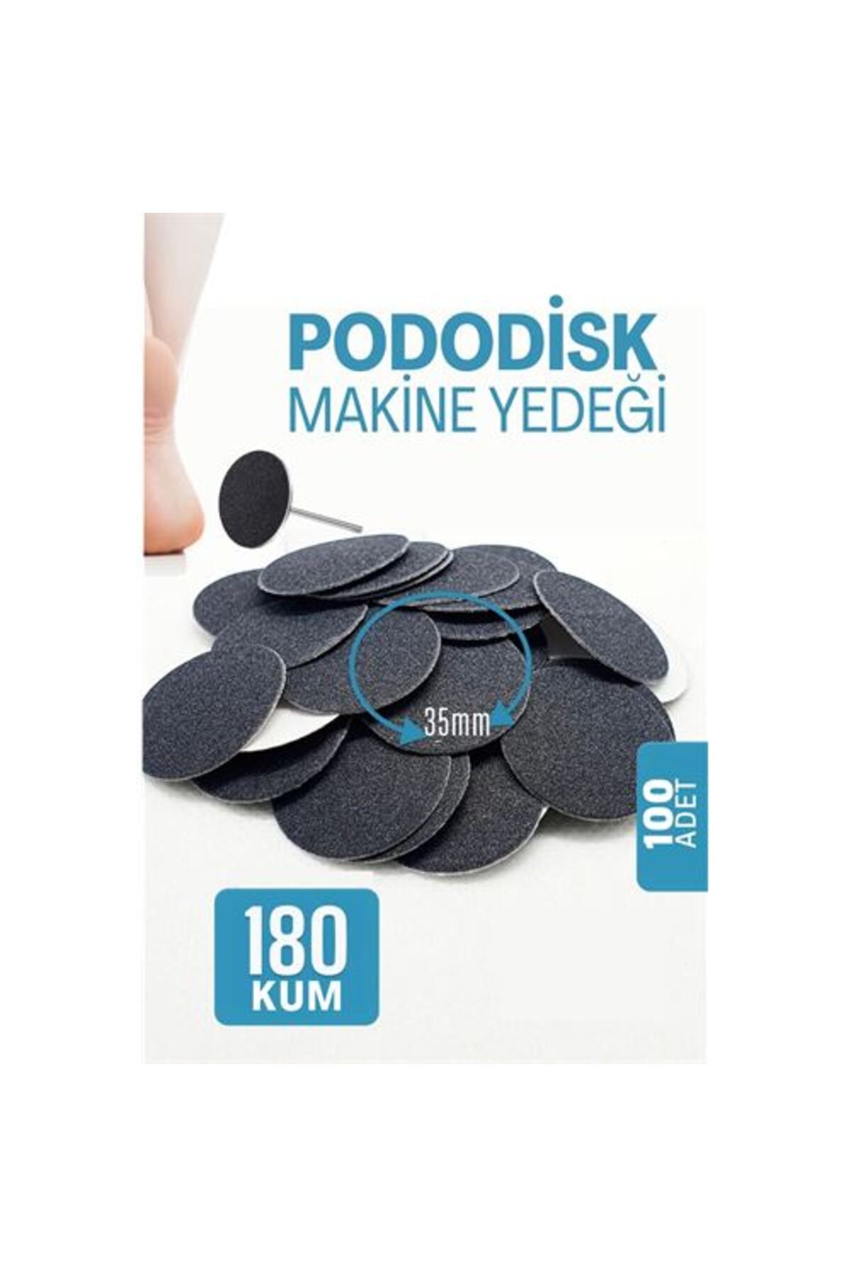 ModaCar Pododisk - Nasır Sökücü Pedikür Makinesi Yedek Pedler 100 ADET