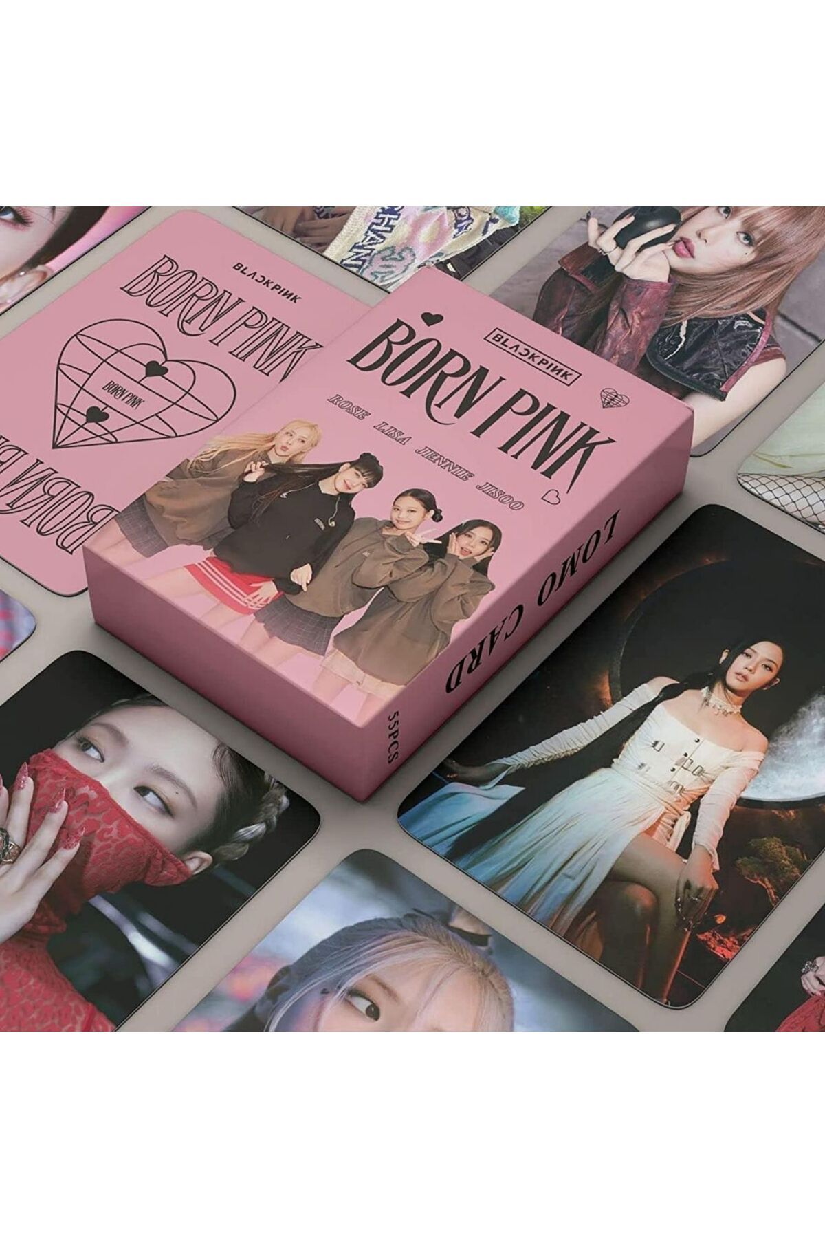 Kpop Dünyasi BLACKPINK '' Born Pink '' Çift Yön Baskılı Hologramlı Laser/Lomo Card Seti