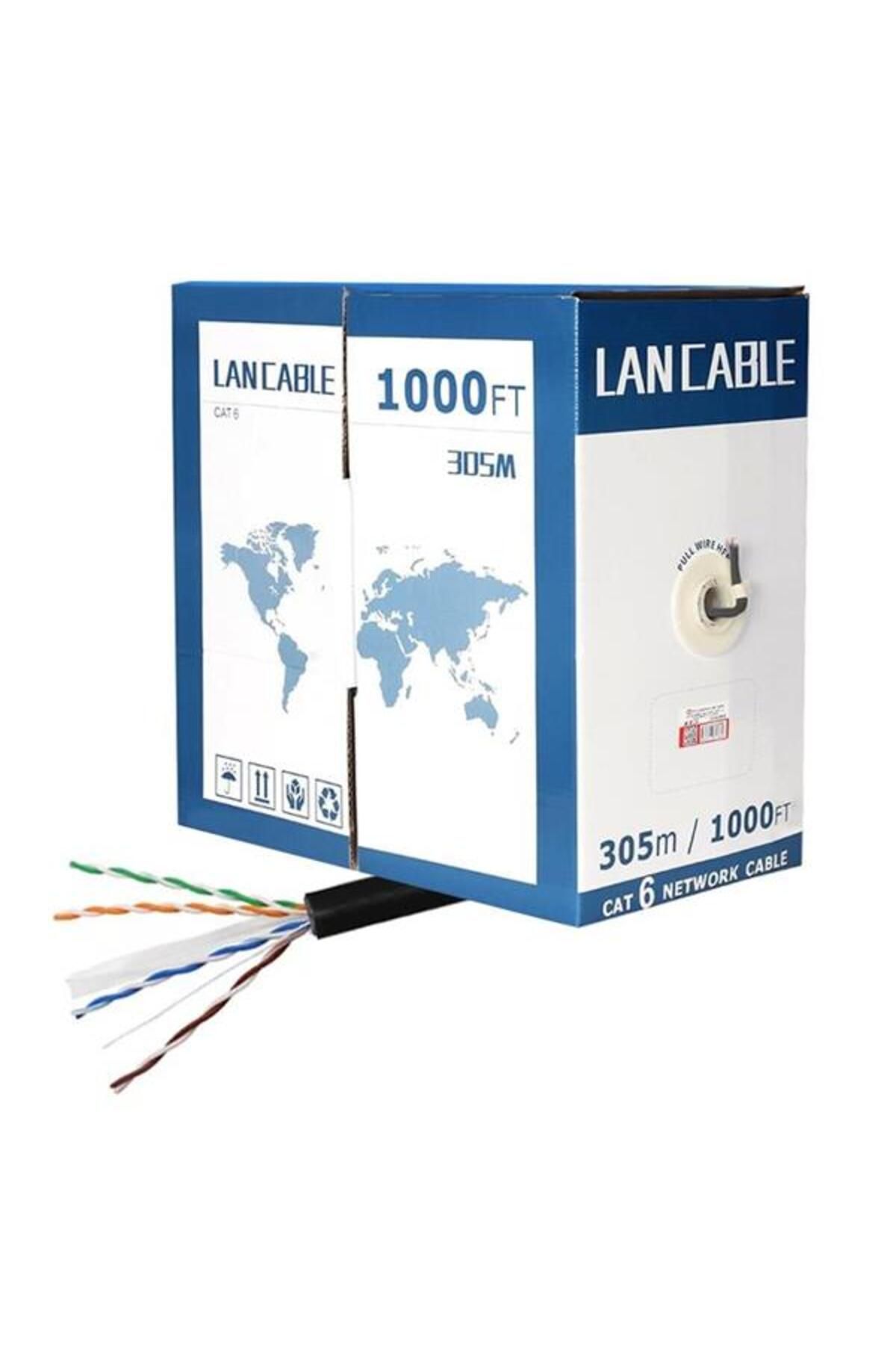 Roses Store Powermaster Pm-8256 23 Awg 0.56 Mm Cca 305 Metre Dış Mekan Siyah Cat6 Kablo