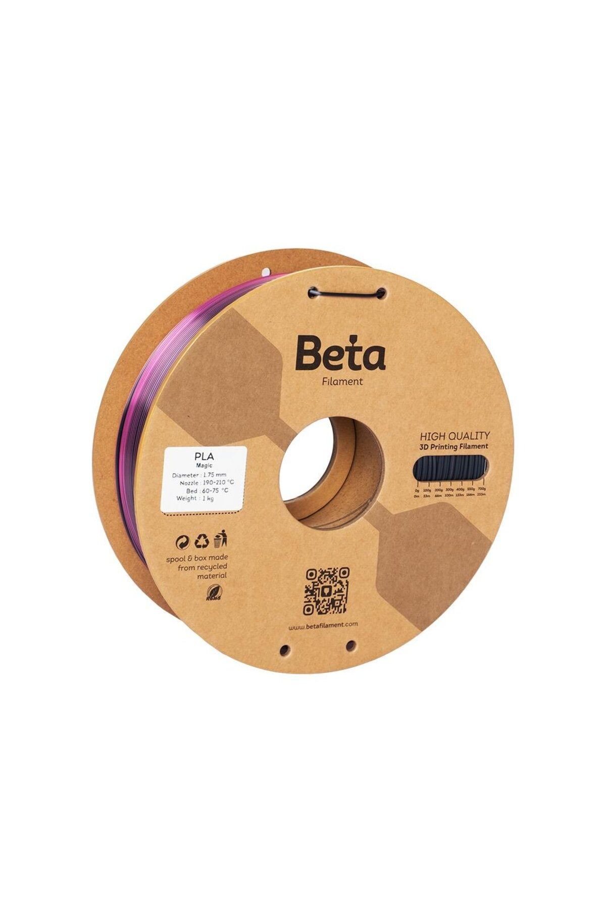 Beta Filament Beta PLA-Magic Silk Black-Rose Red