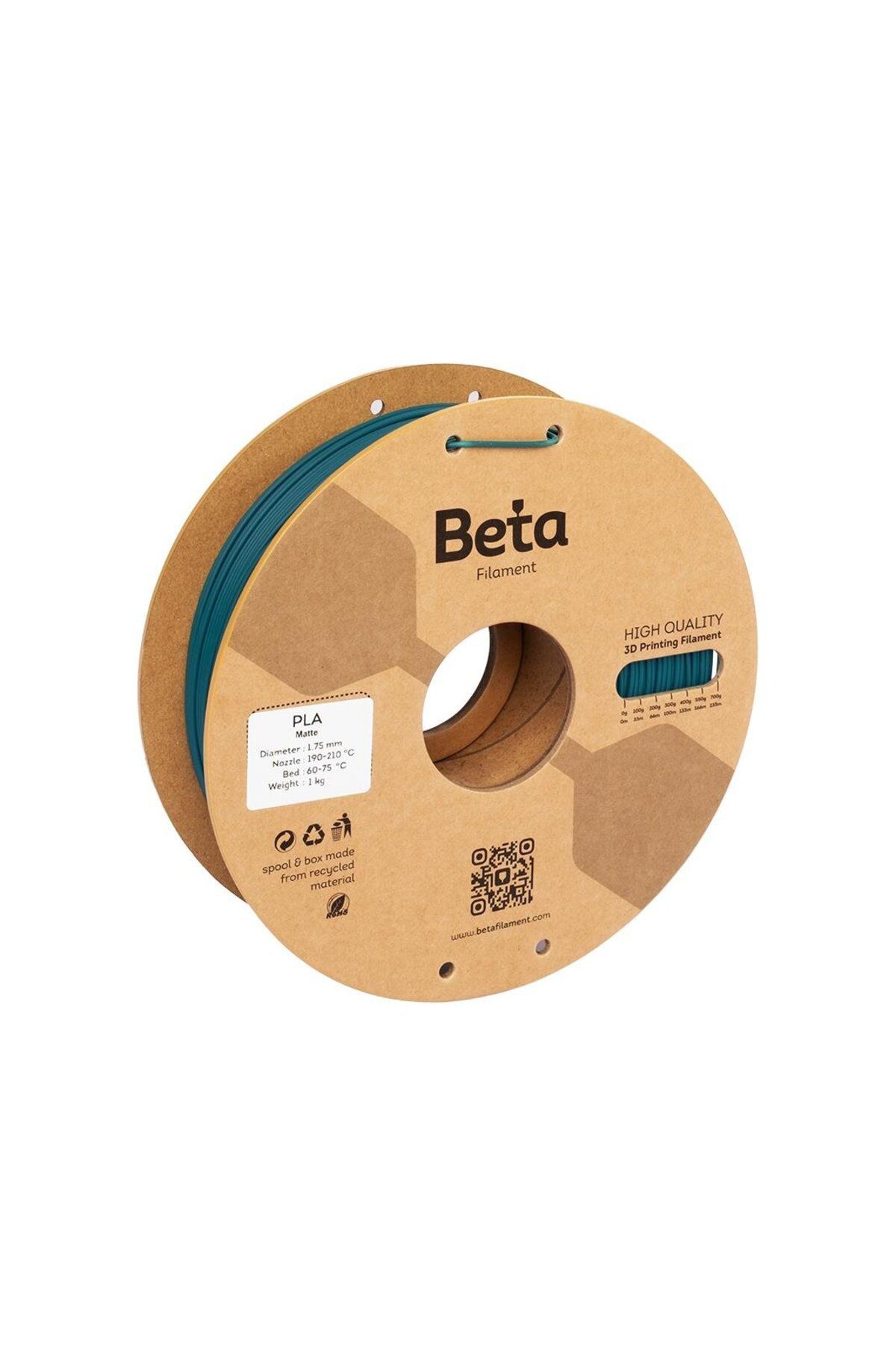 Beta Filament Beta PLA-Matte Filament Emerald