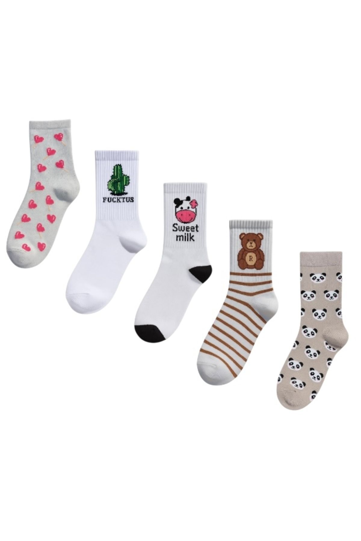 Goma Goma Socks 5li Çorap Seti Karışık Renkli Figürlü Desenli Modeller