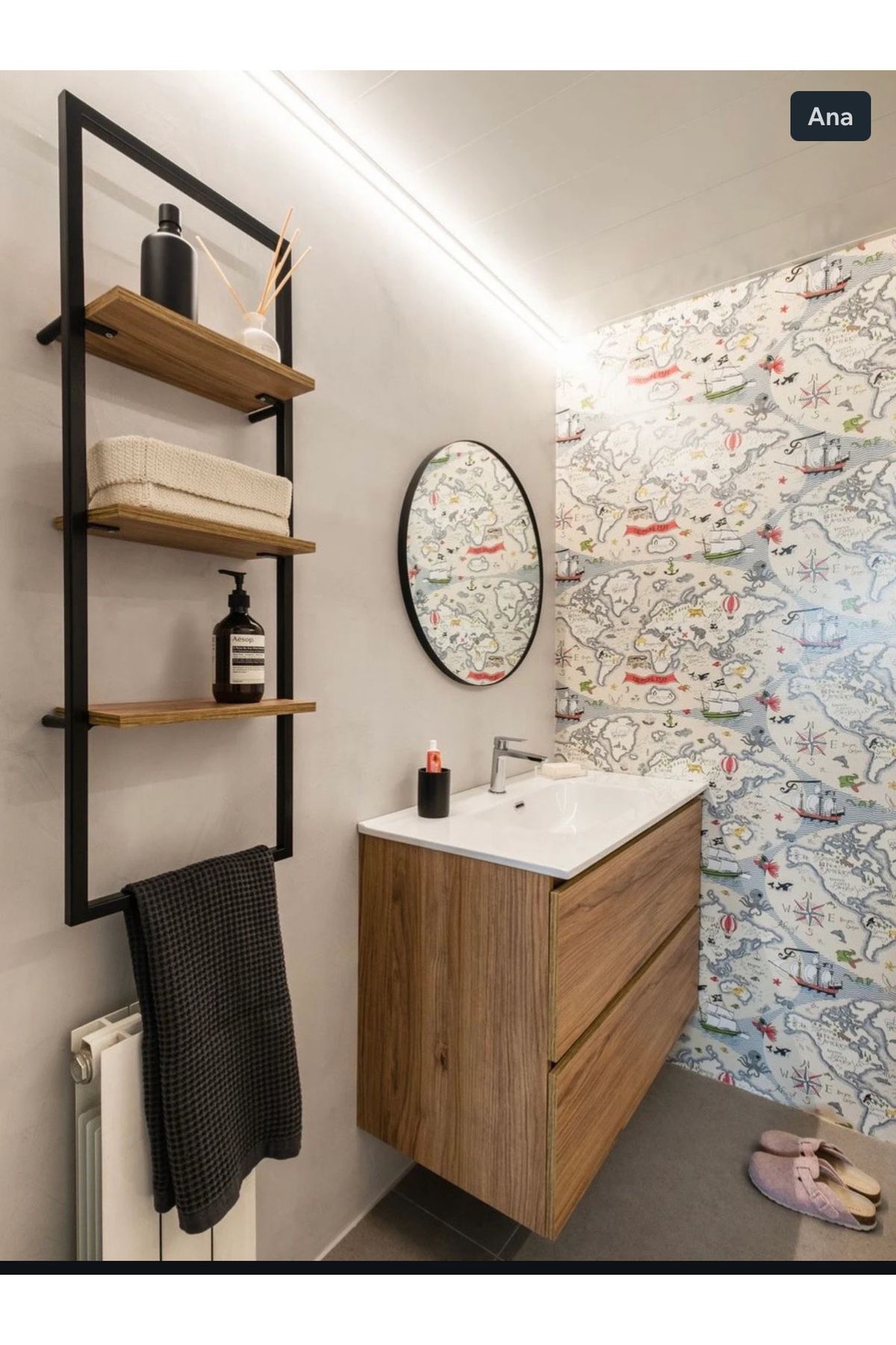 lyla concept Lara Banyo Düzenleyici Ve Rafı