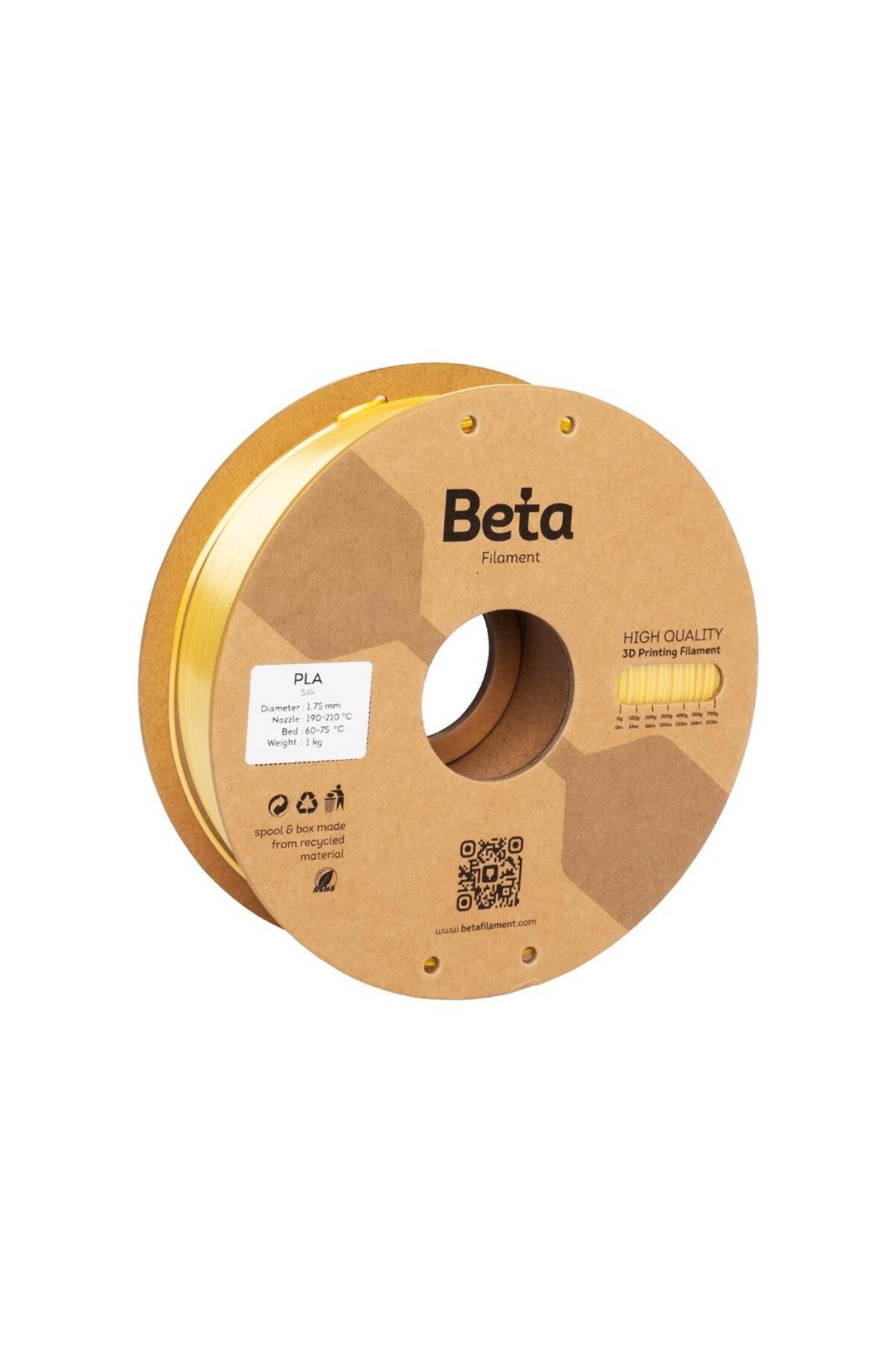 Beta Filament Beta PLA-Silk Filament Yellow