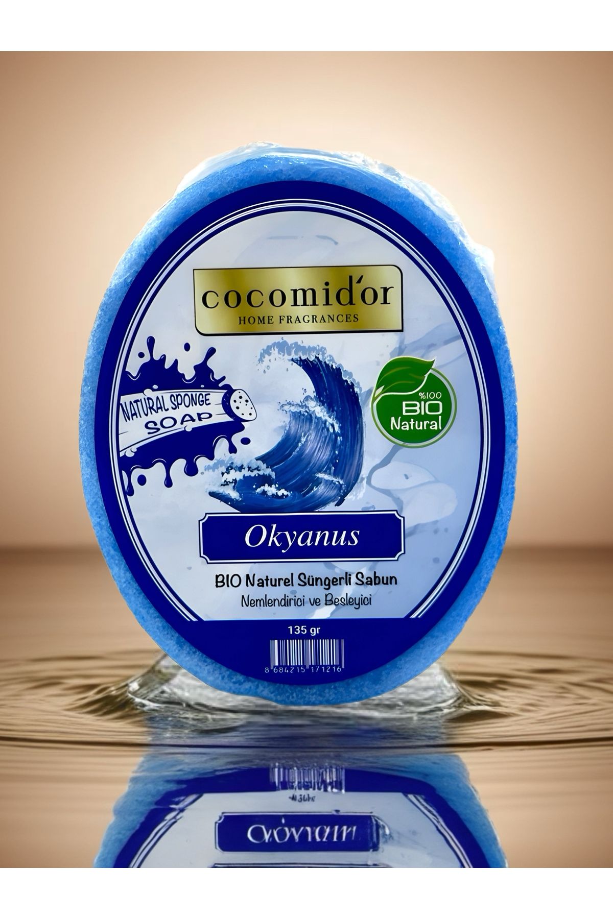 Cocomidor Okyanus Doğal Süngerli Sabun 135 gr | %100 Bio Natural | Nemlendirici & Besleyici