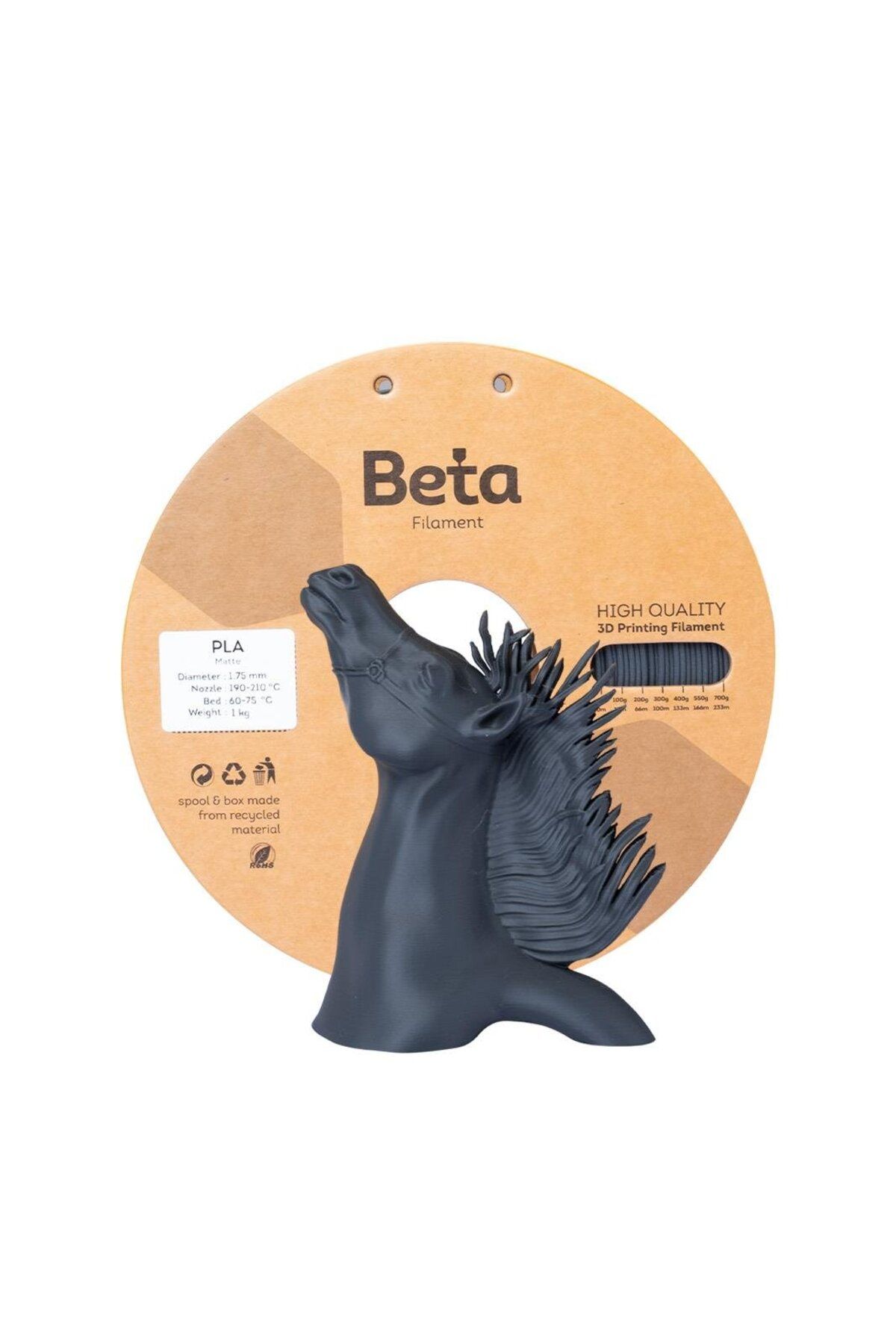 Beta Filament Beta PLA-Matte Filament Ash Grey
