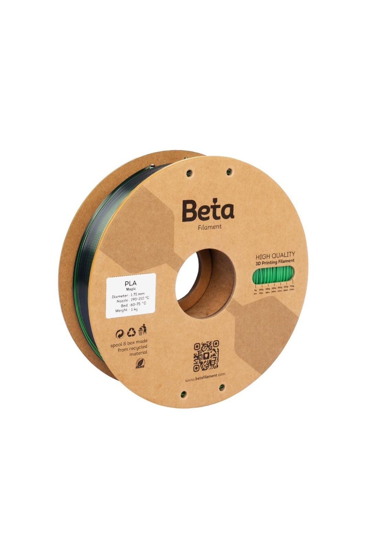 Beta Filament Beta PLA-Magic Silk Black-Green