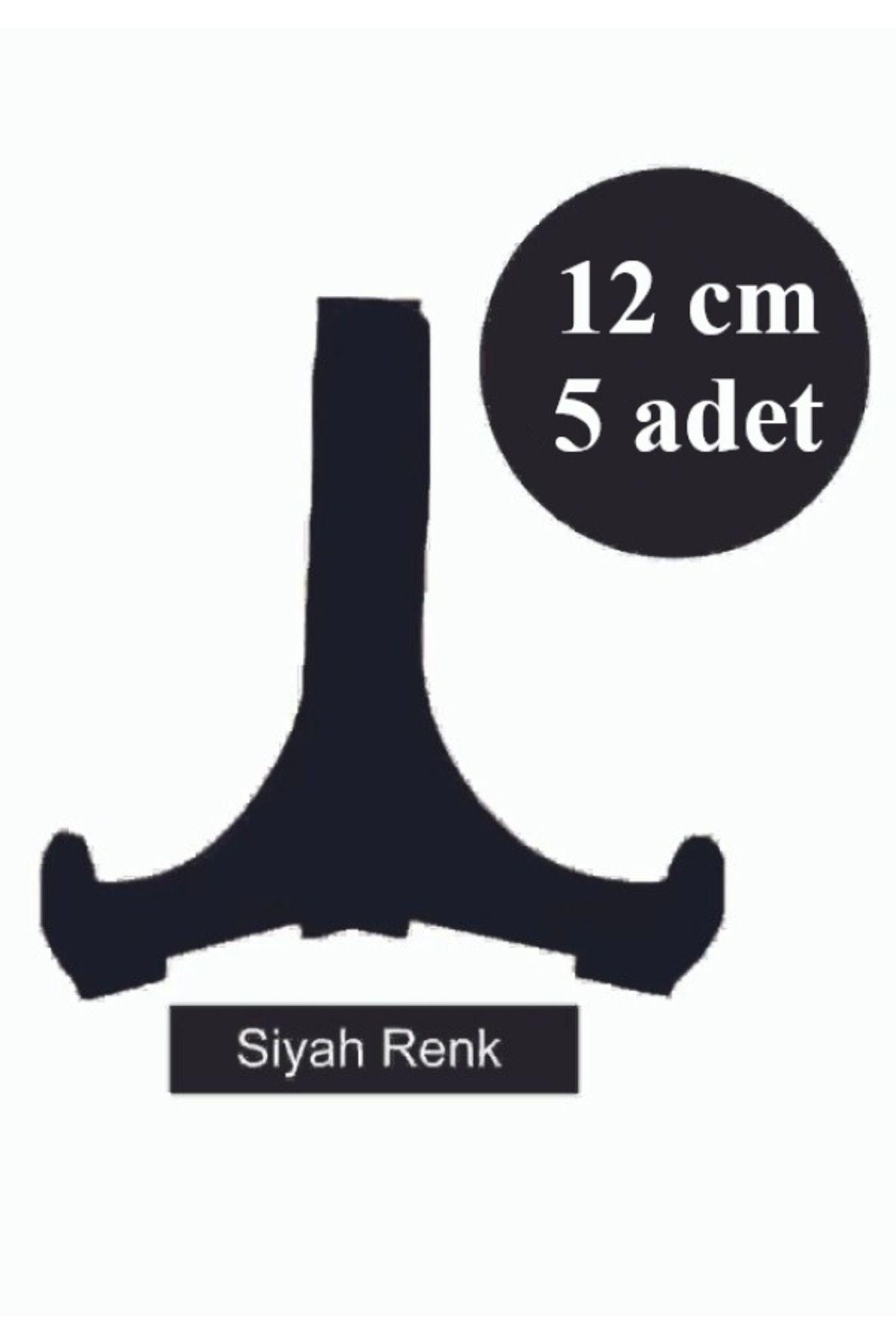 Capellawoodworks 5 Adet Siyah Ahşap Çerçeve Tabak Teşhir Ayağı Standı Sergi Ayak