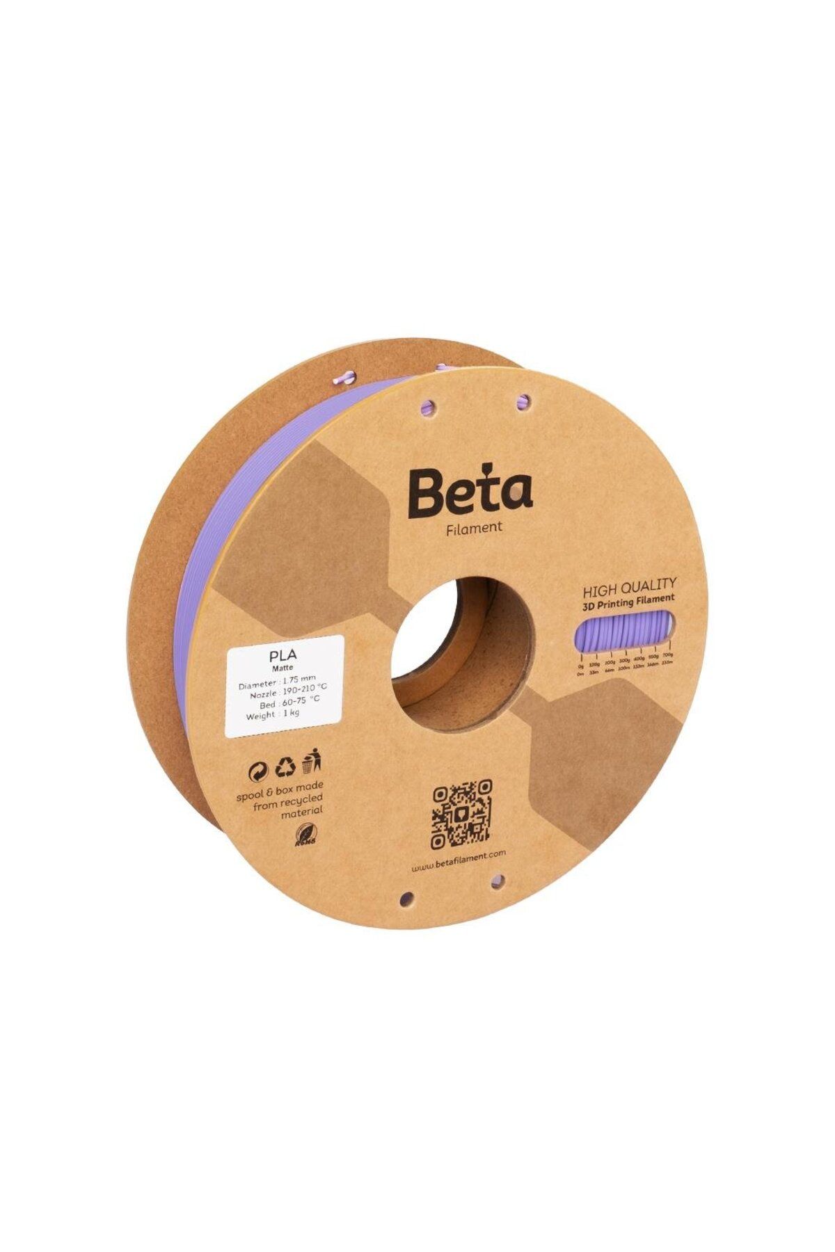 Beta Filament Beta PLA-Matte Filament Purple