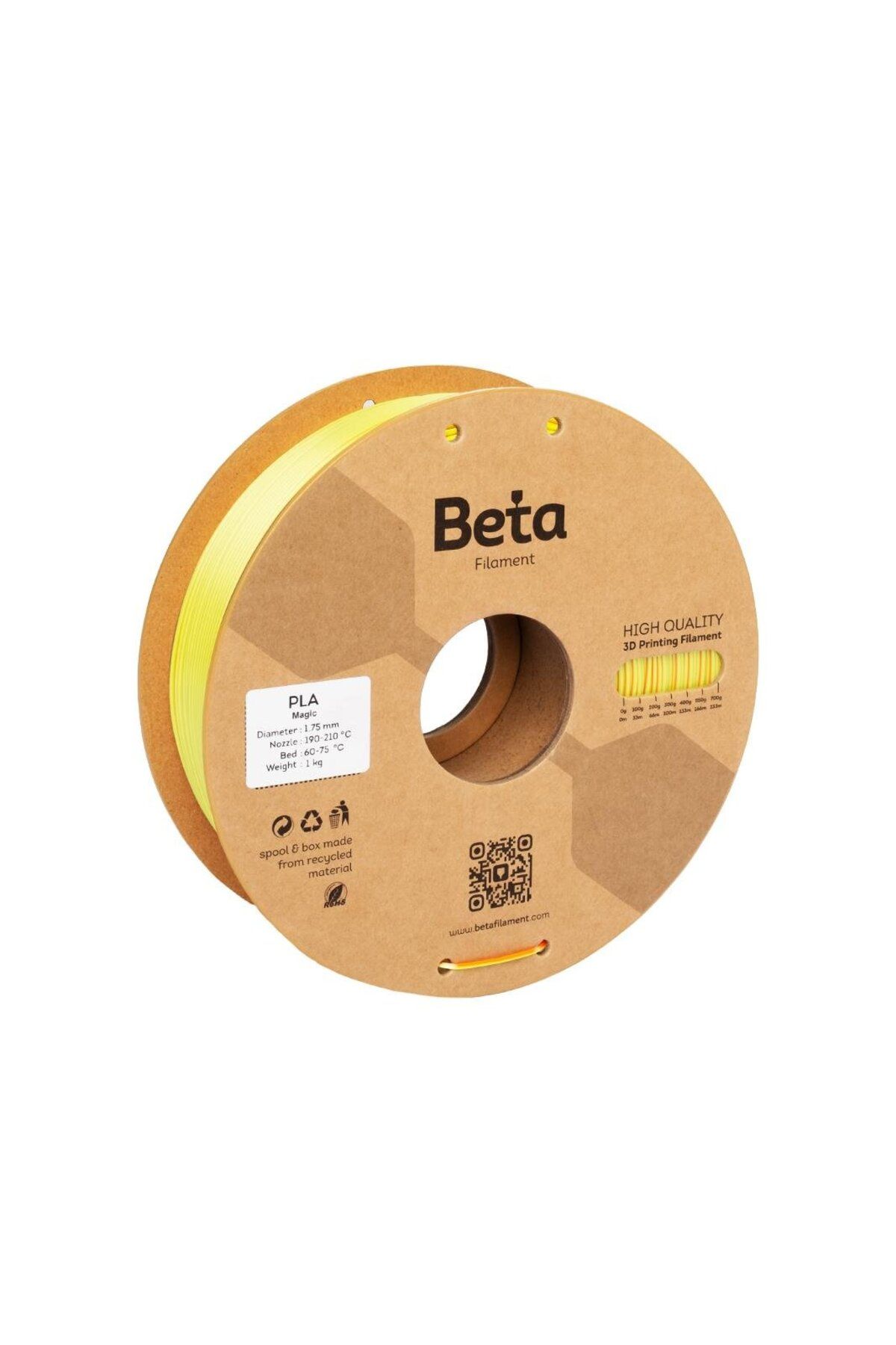 Beta Filament Beta PLA-Magic Silk Yellow-Orange